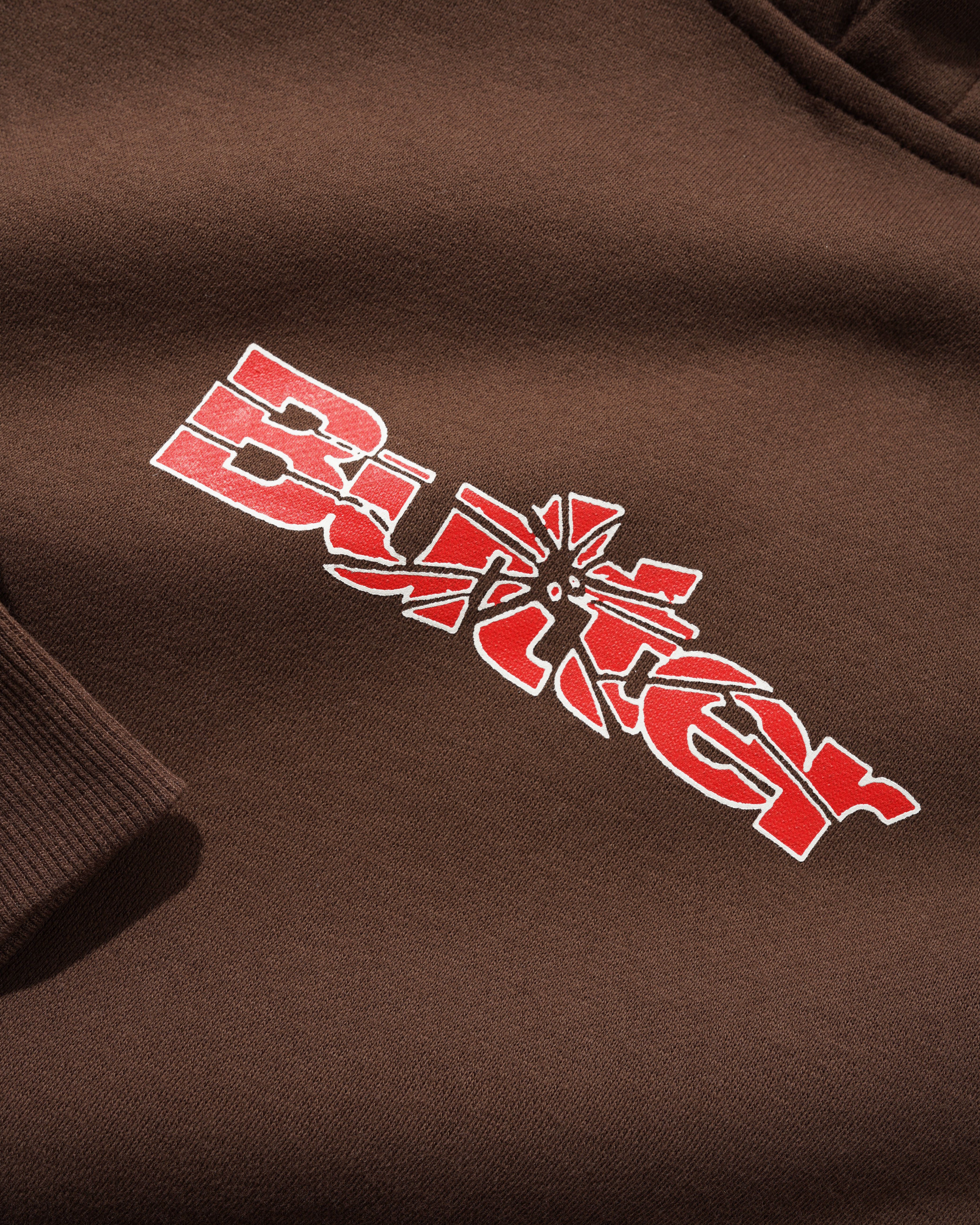 Smashed Logo Pullover Hood, Brown - Image 2
