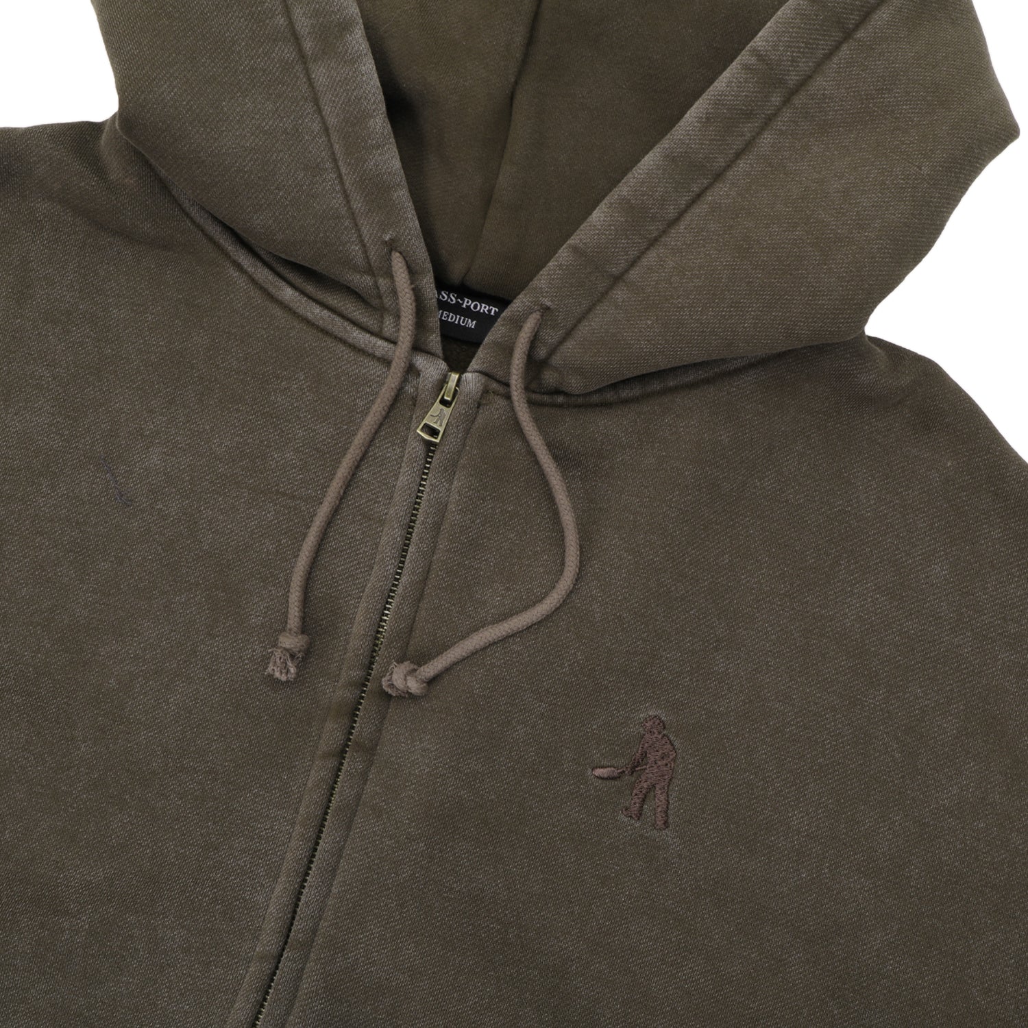 Solid Workers Zip-Thru Hood, Washed Black - Image 2