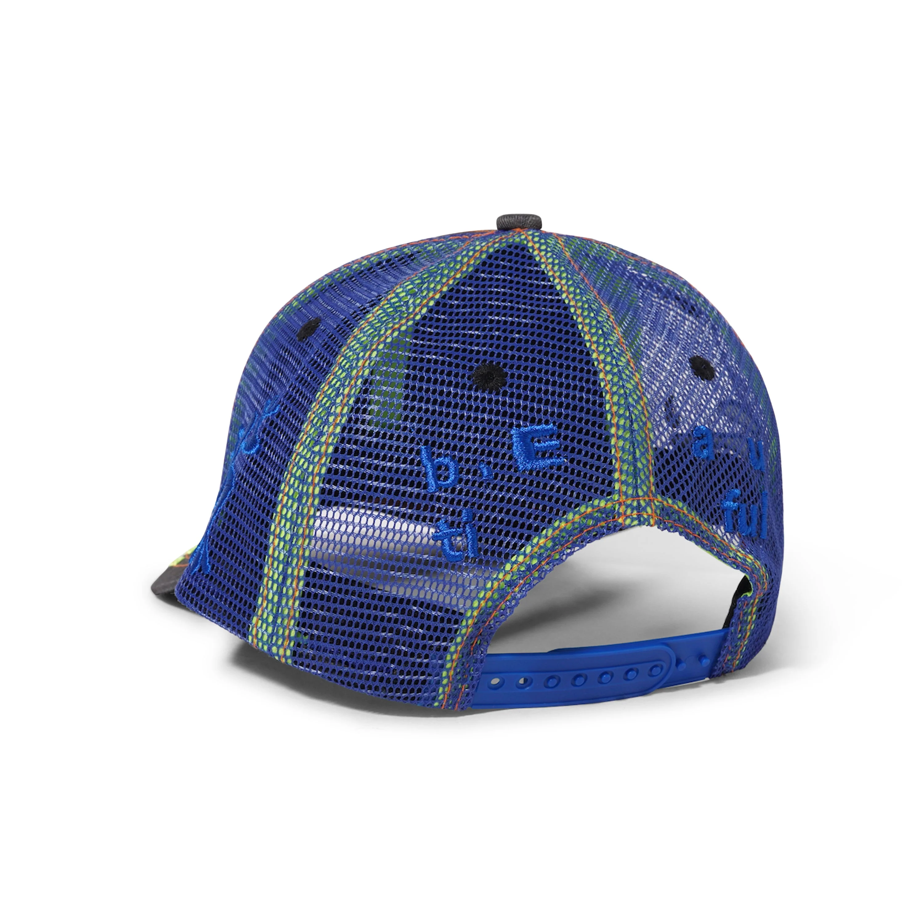 Soto Trucker Hat, Black Camo / Blue - Image 2