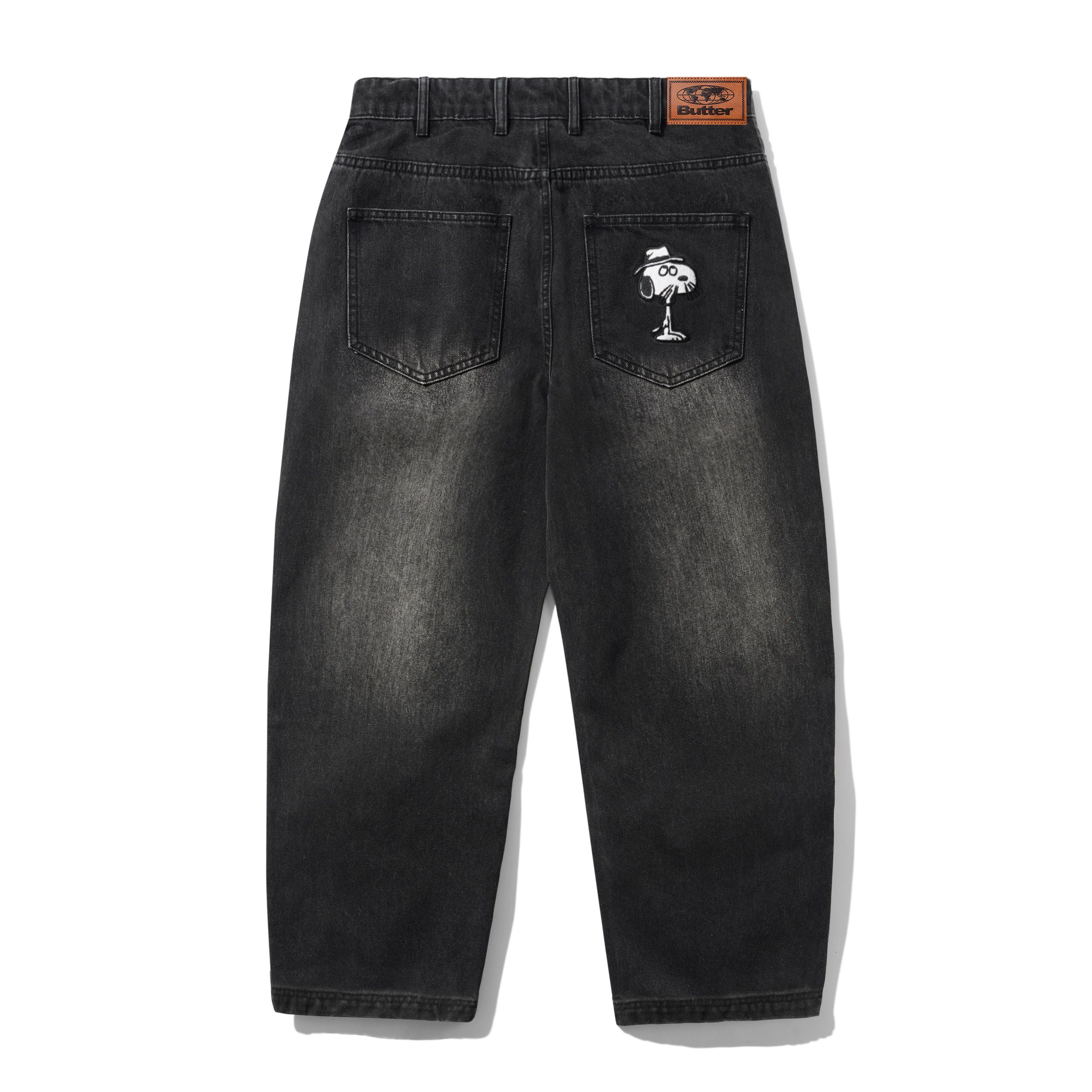 Spike Denim Jeans, Faded Black - Image 2