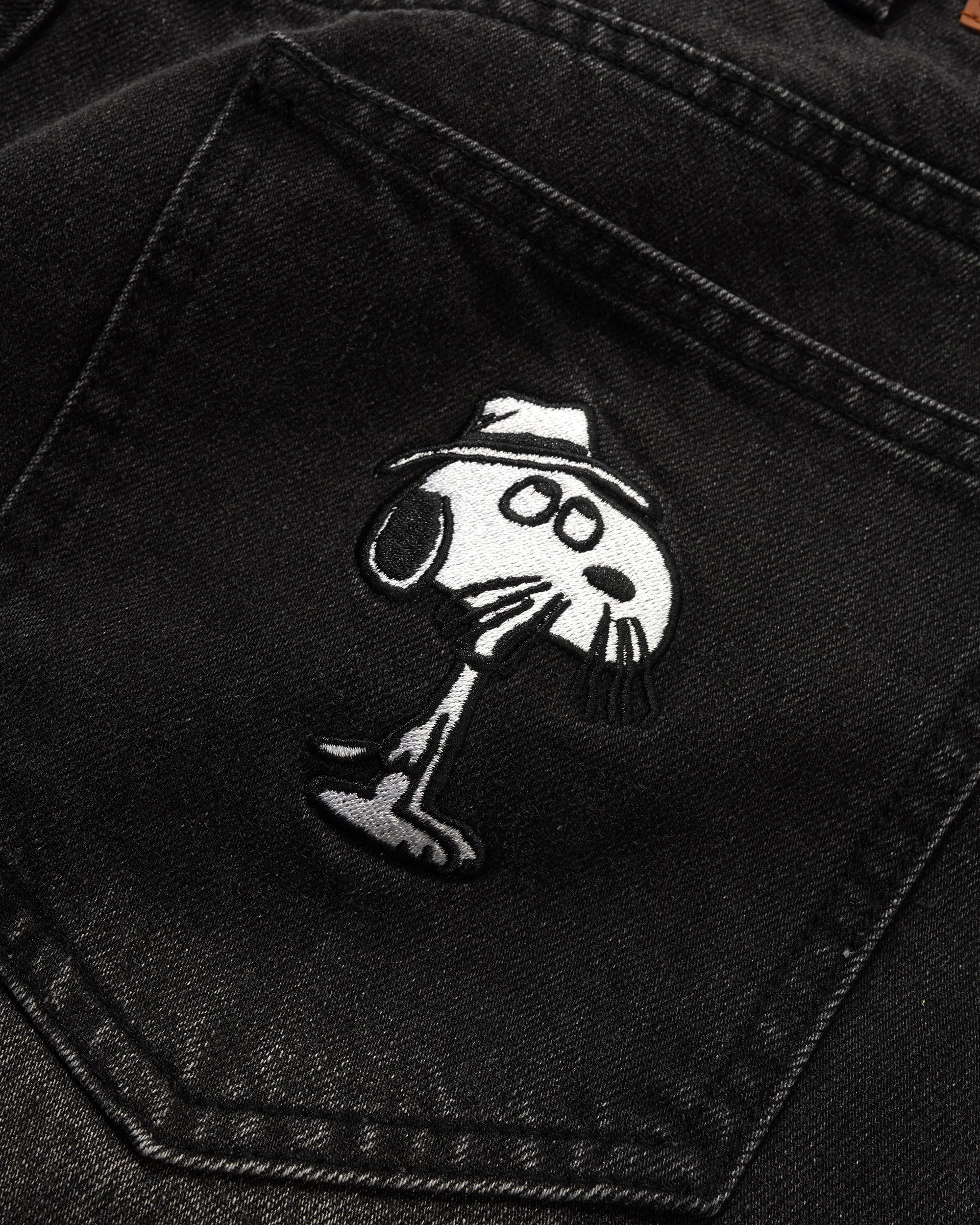 Spike Denim Jeans, Faded Black - Image 3