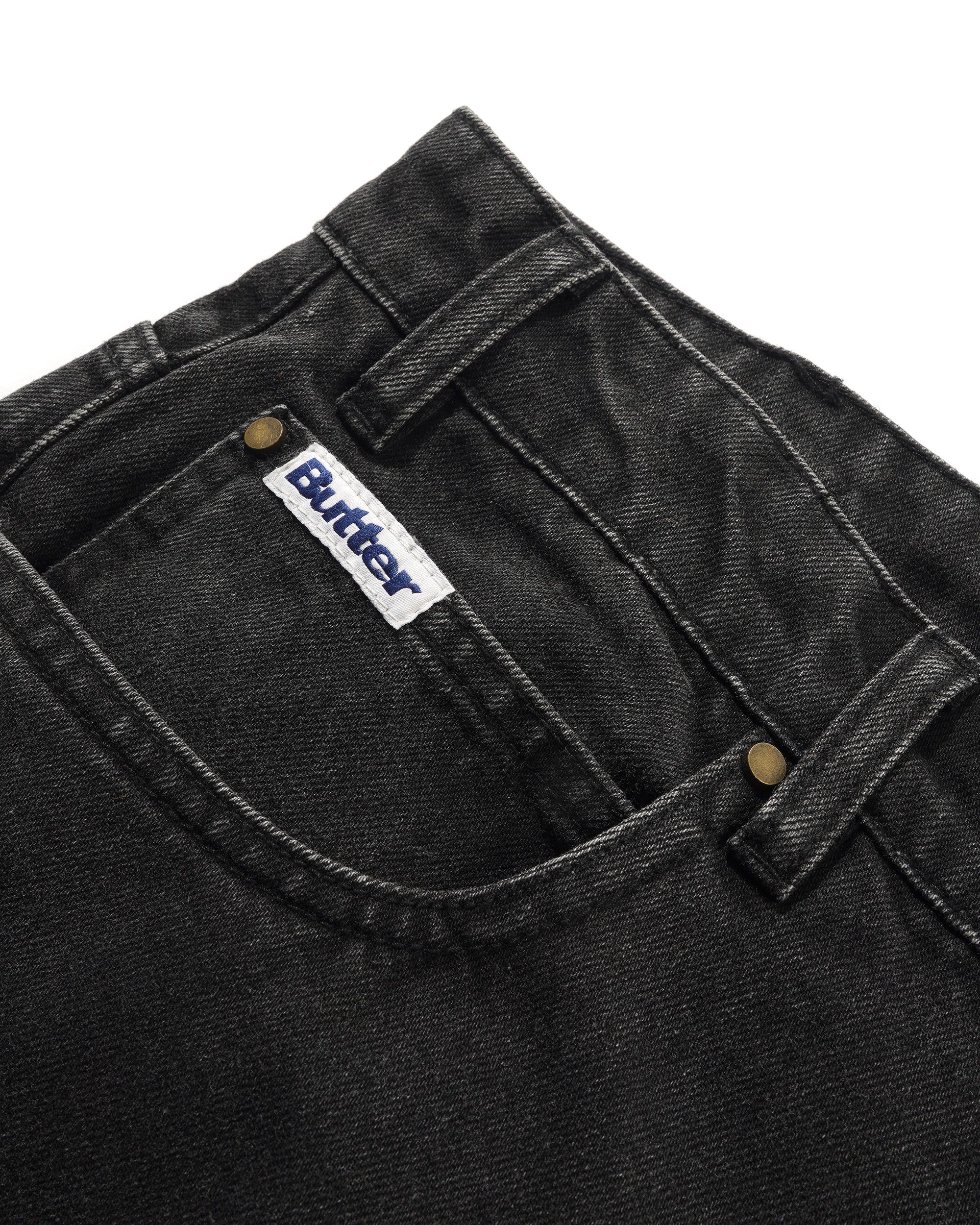 Spike Denim Jeans, Faded Black - Image 4