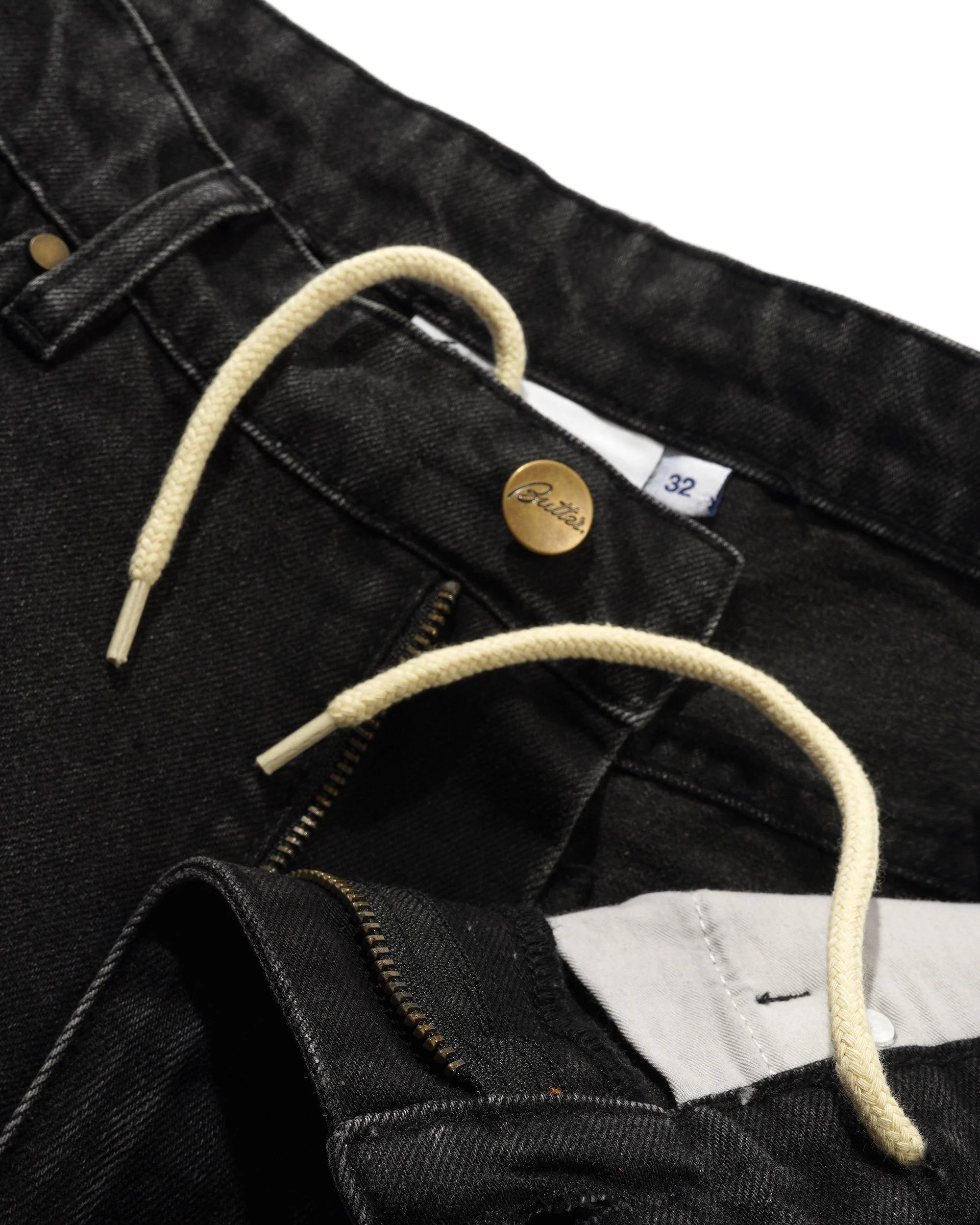 Spike Denim Jeans, Faded Black - Image 5