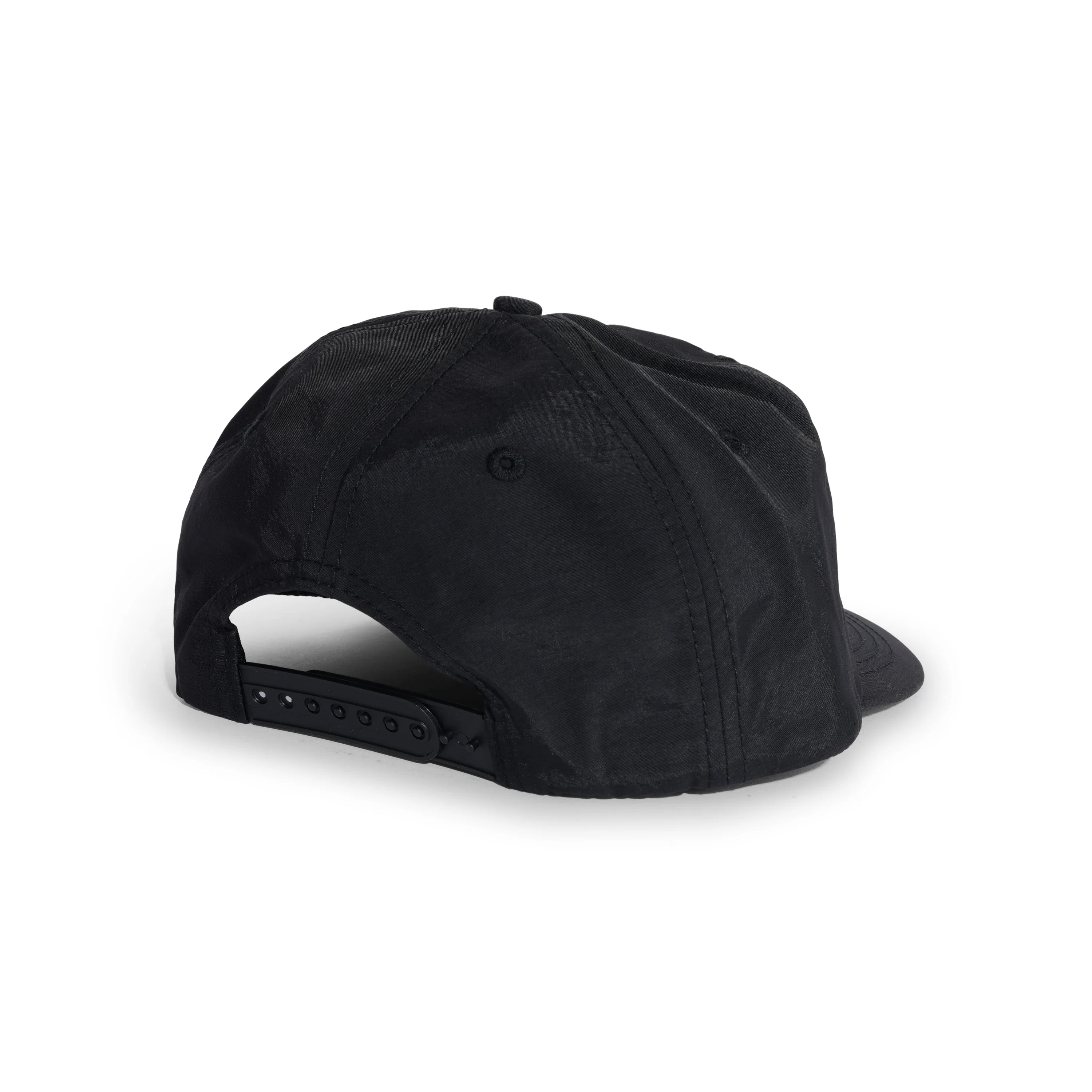 Sport 5 Panel Snapback Hat, Black - Image 2