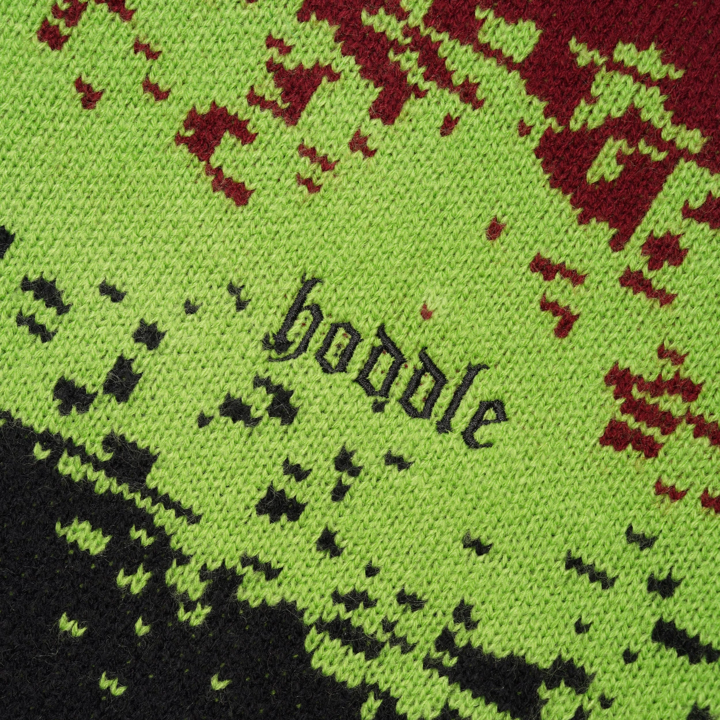 Spray Stripe Knit, Green / Red - Image 2