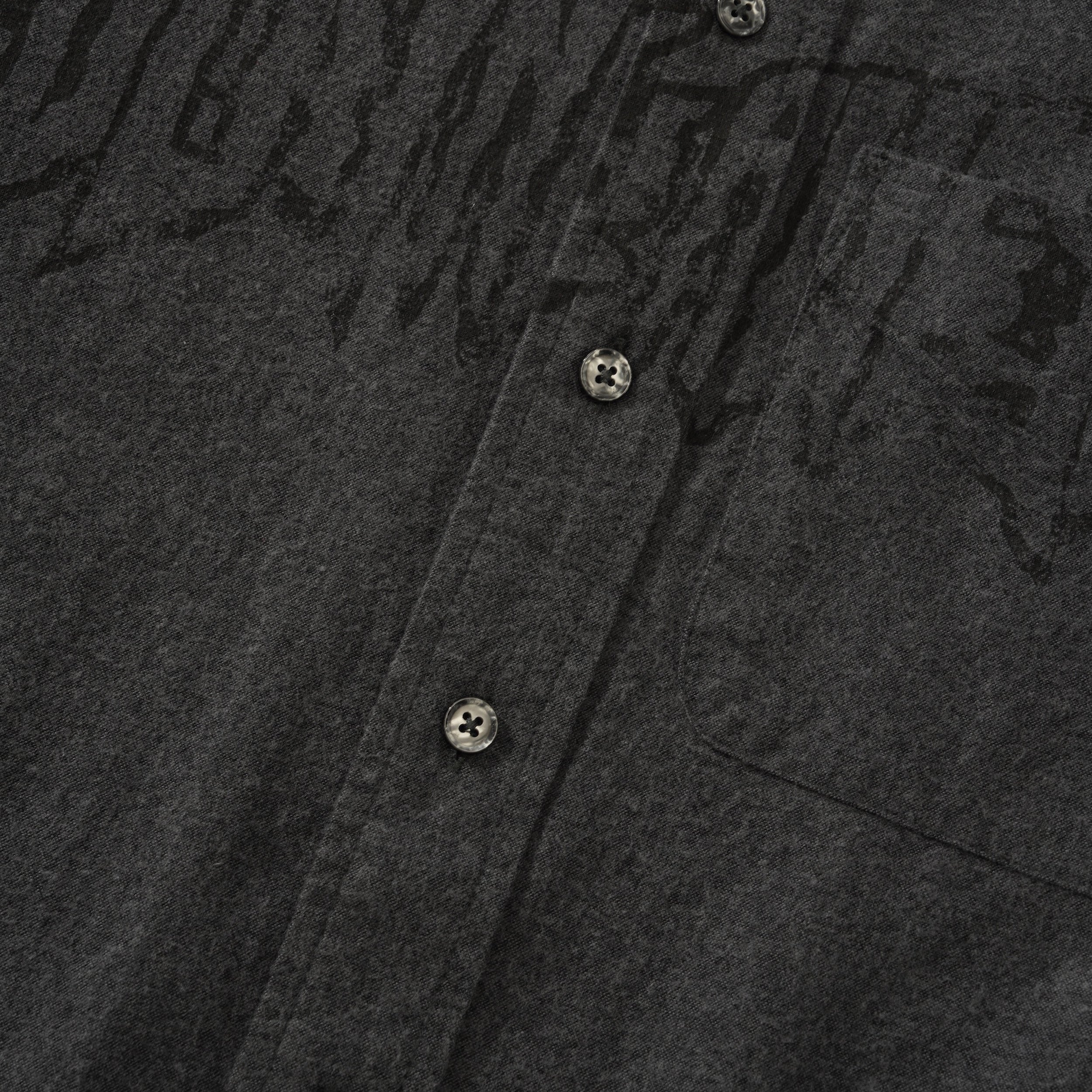 Stamp Logo Chambray Shirt, Grey - Image 2