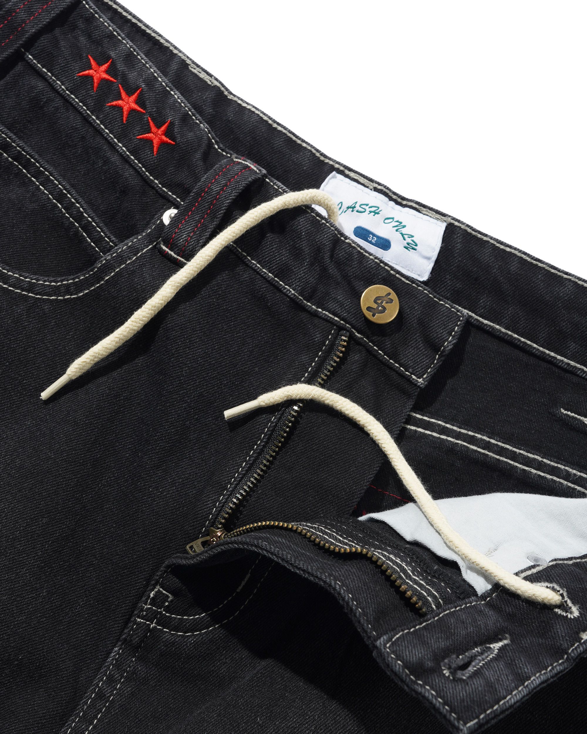 Stars Denim Jeans, Washed Black - Image 5