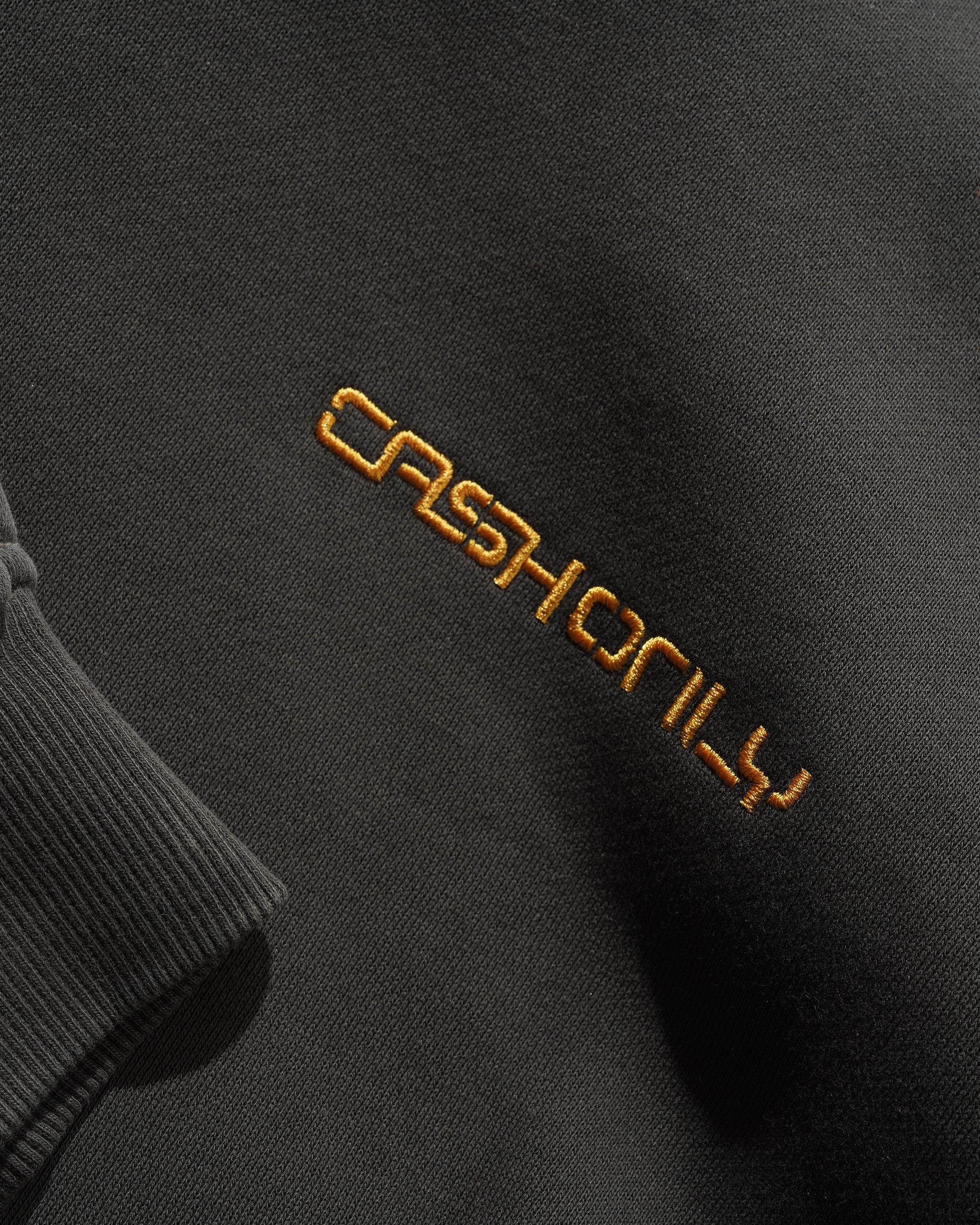 Stencil Pigment Dye Pullover Hood, Washed Black - Image 2