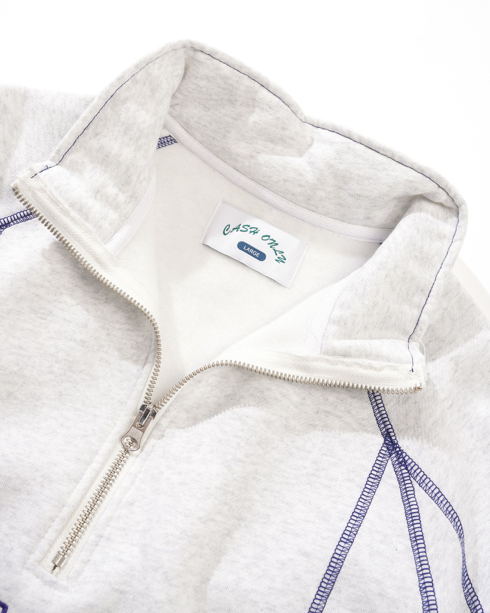 Stencil Quarter Zip, Ash - Image 3