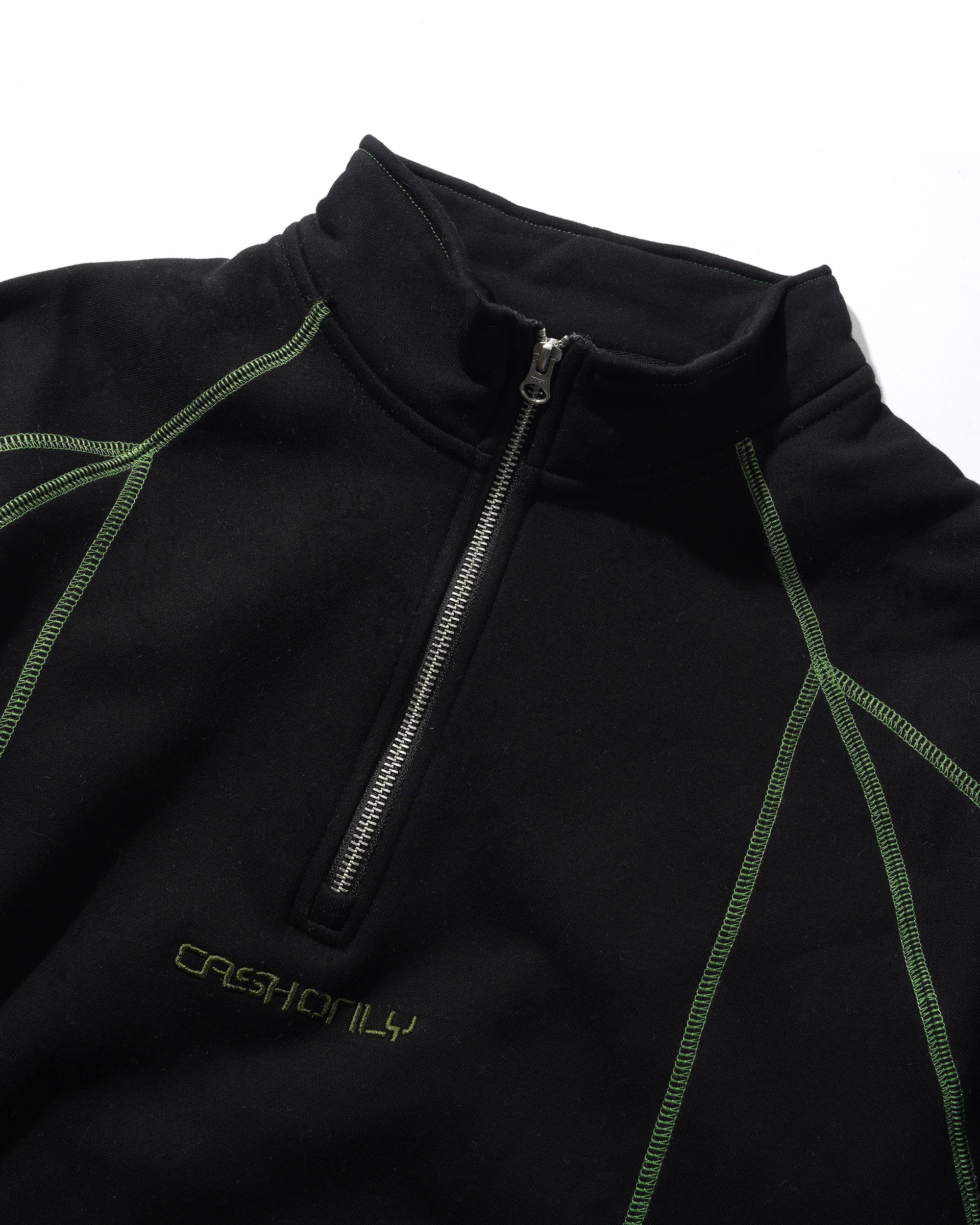 Stencil Quarter Zip, Black - Image 3
