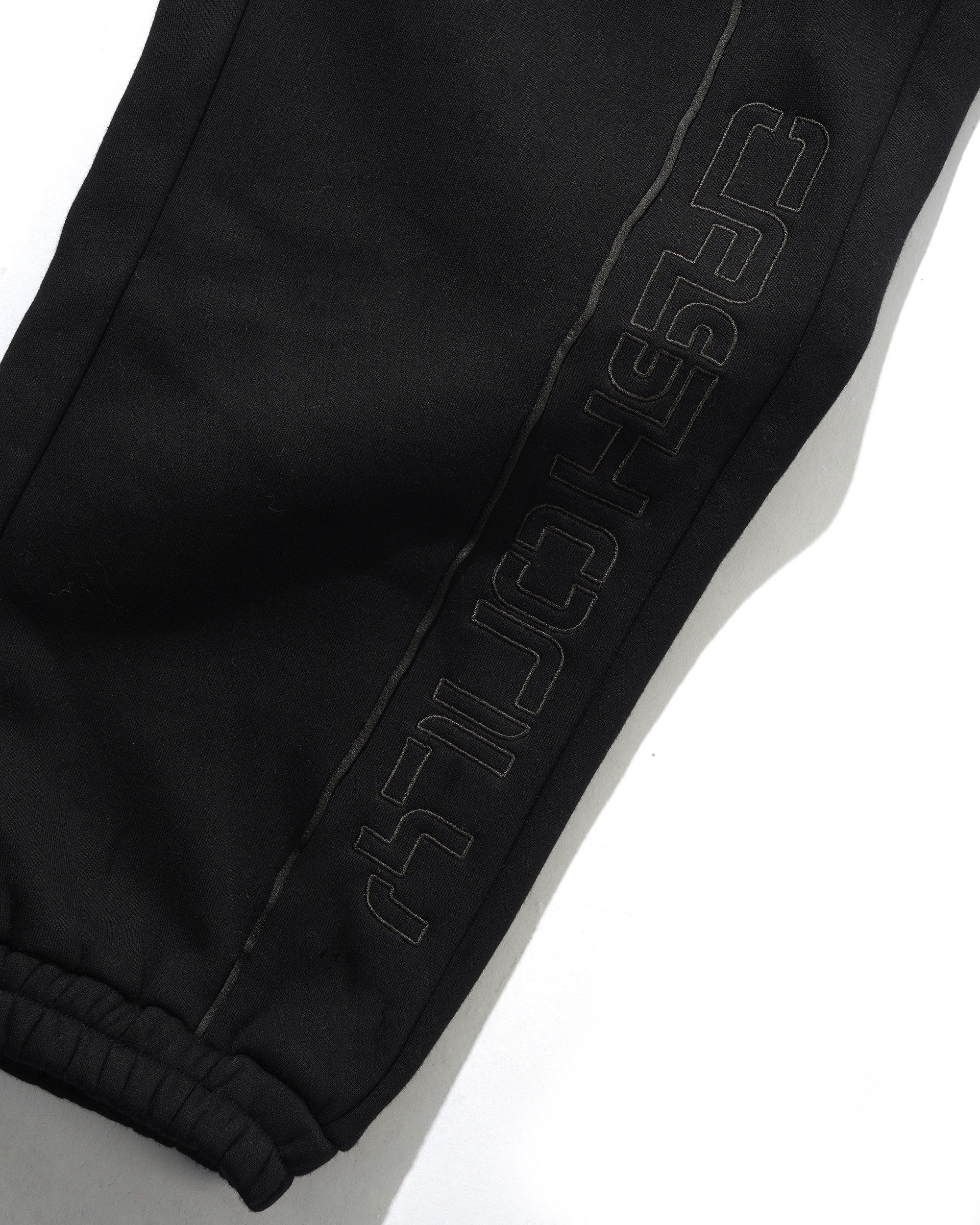 Stencil Track Pants, Black - Image 3