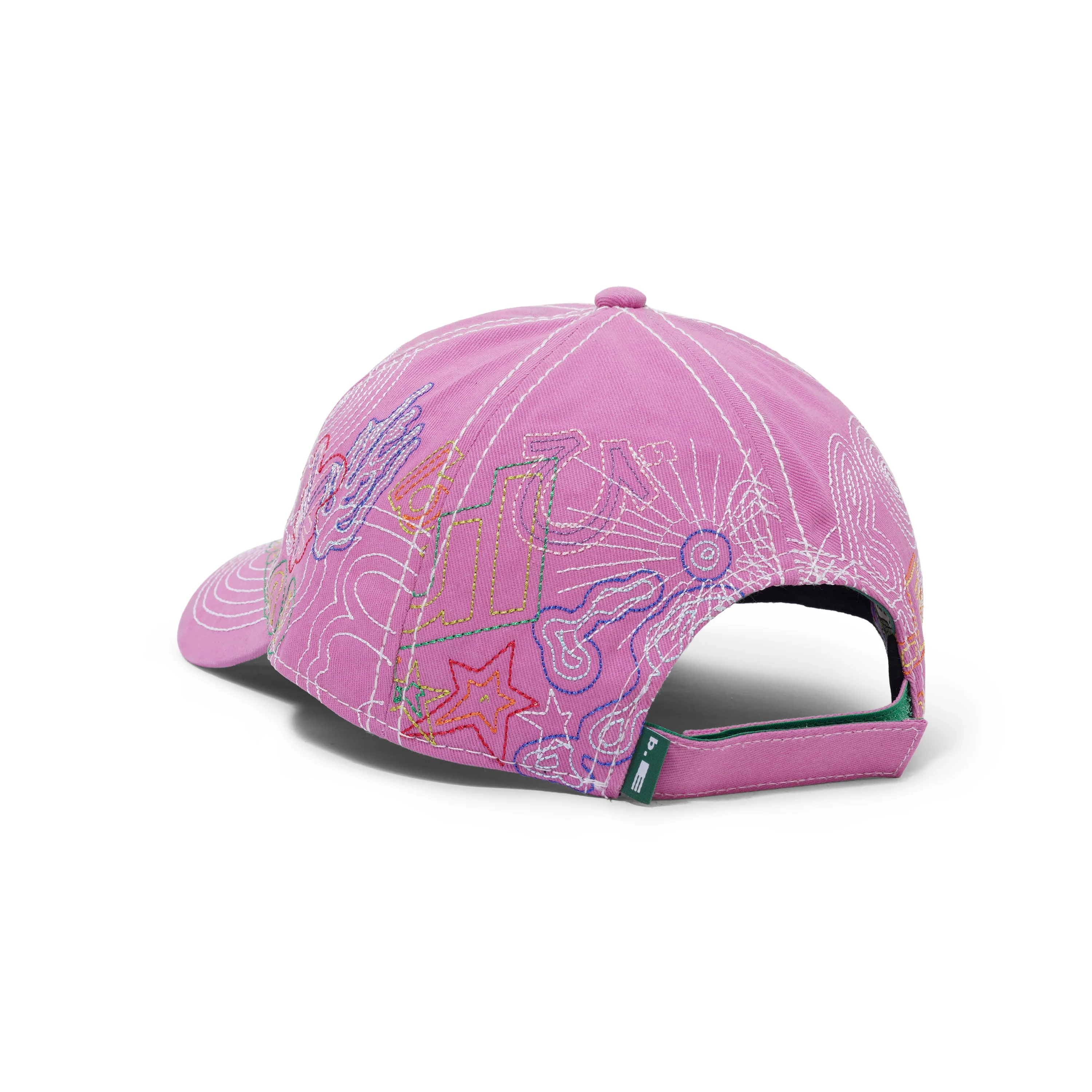 Stitch Mani 6 Panel hat, Off-Pink / Multi - Image 2
