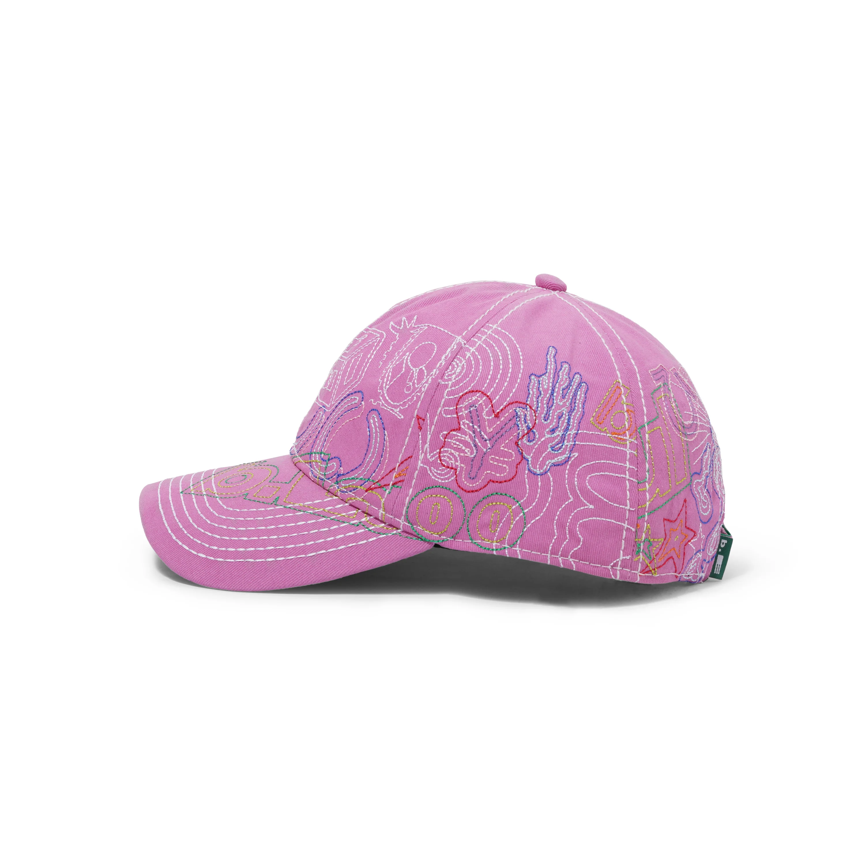Stitch Mani 6 Panel hat, Off-Pink / Multi - Image 3
