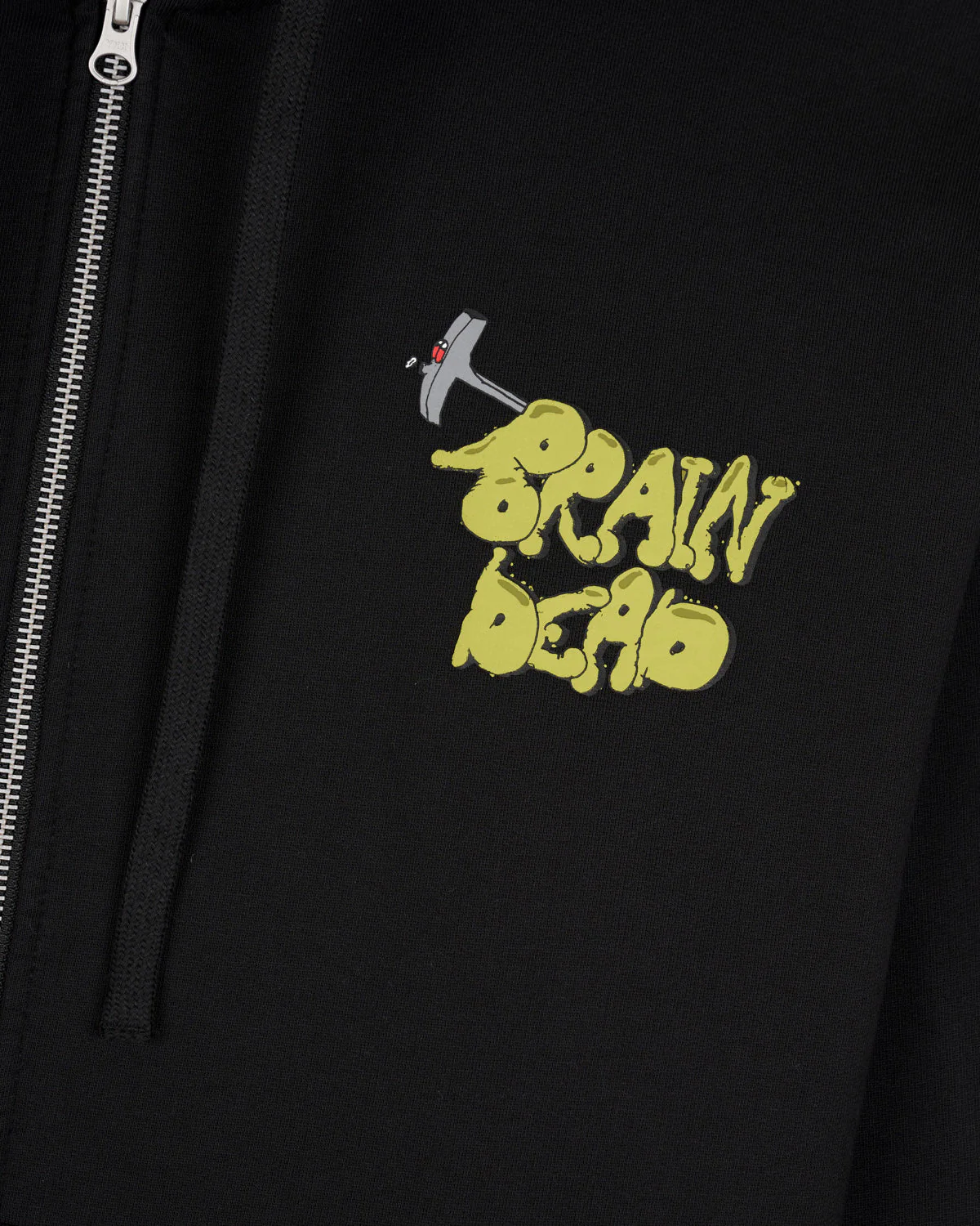 Stoned Head Zip Pullover, Black - Image 3