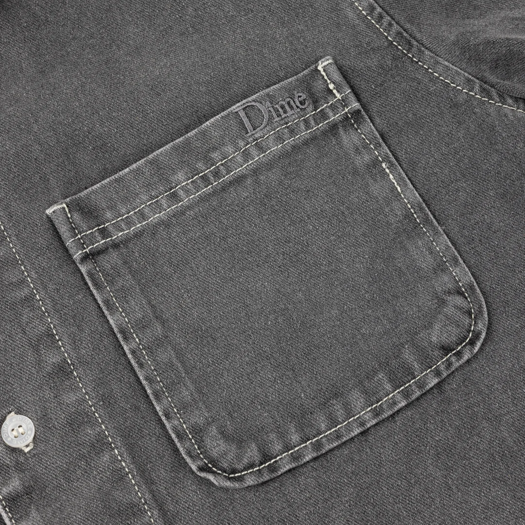 Stonewash Button Up, Black Washed - Image 3