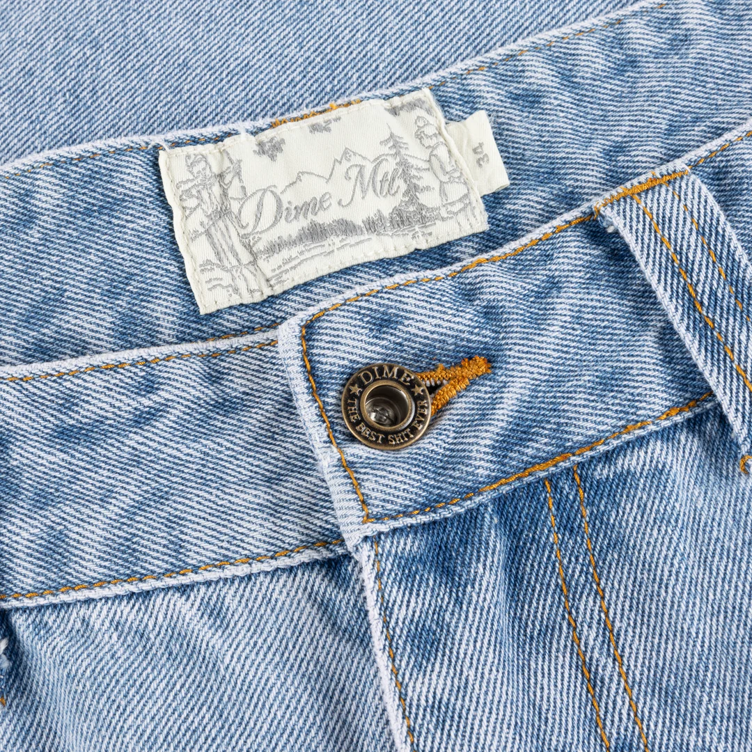 Straight Denim Jeans, Blue Washed - Image 3