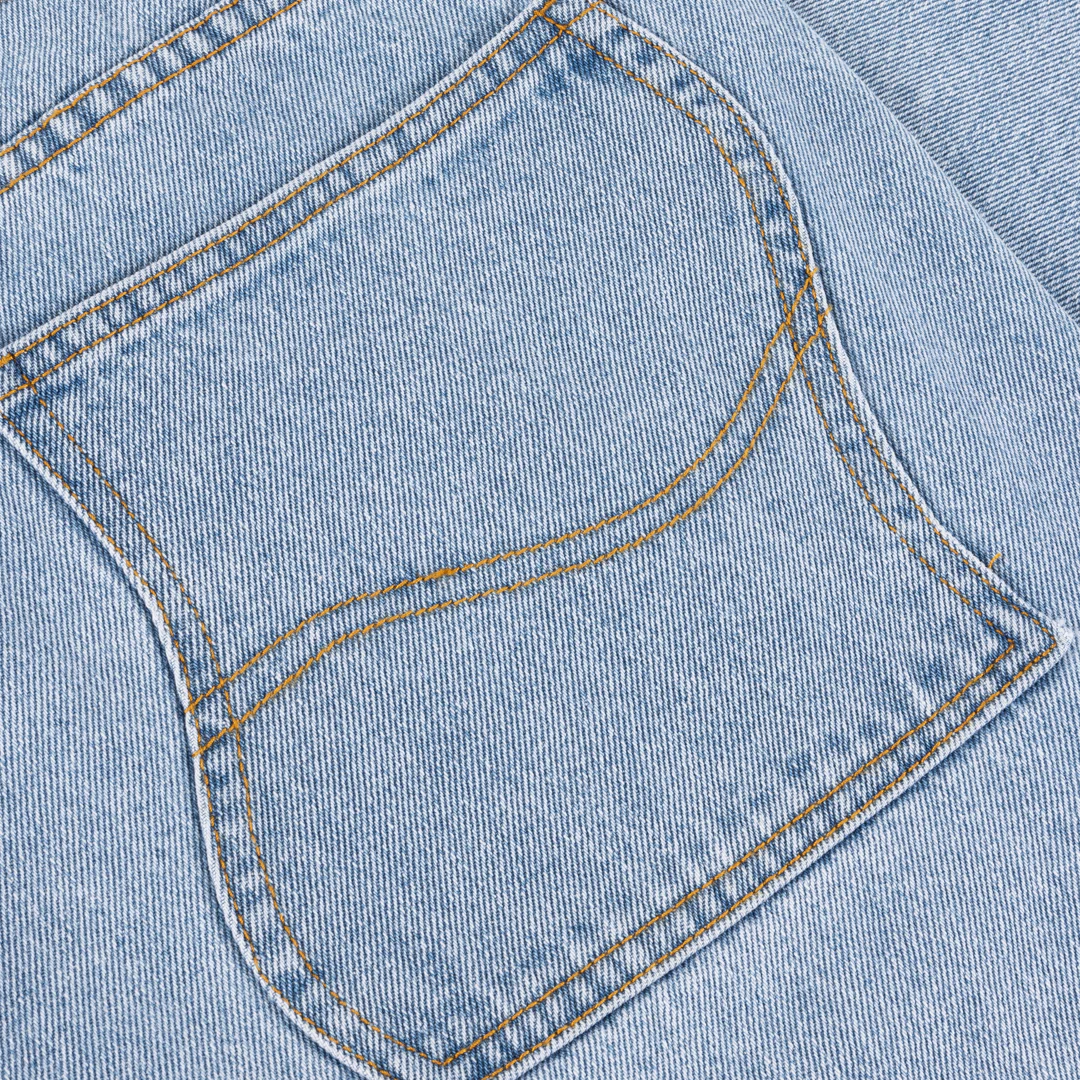 Straight Denim Jeans, Blue Washed - Image 5