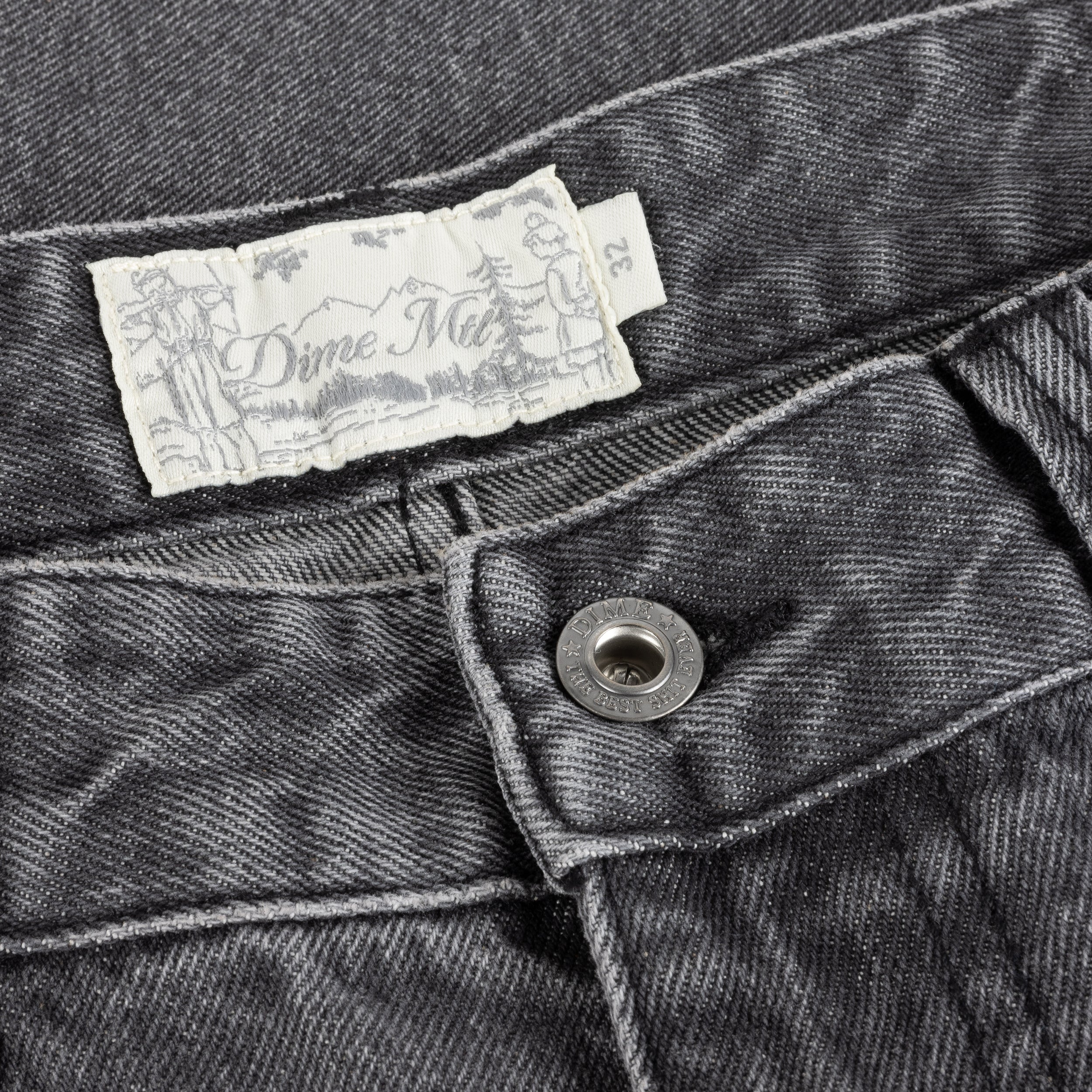 Straight Denim Jeans, Faded Black - Image 3
