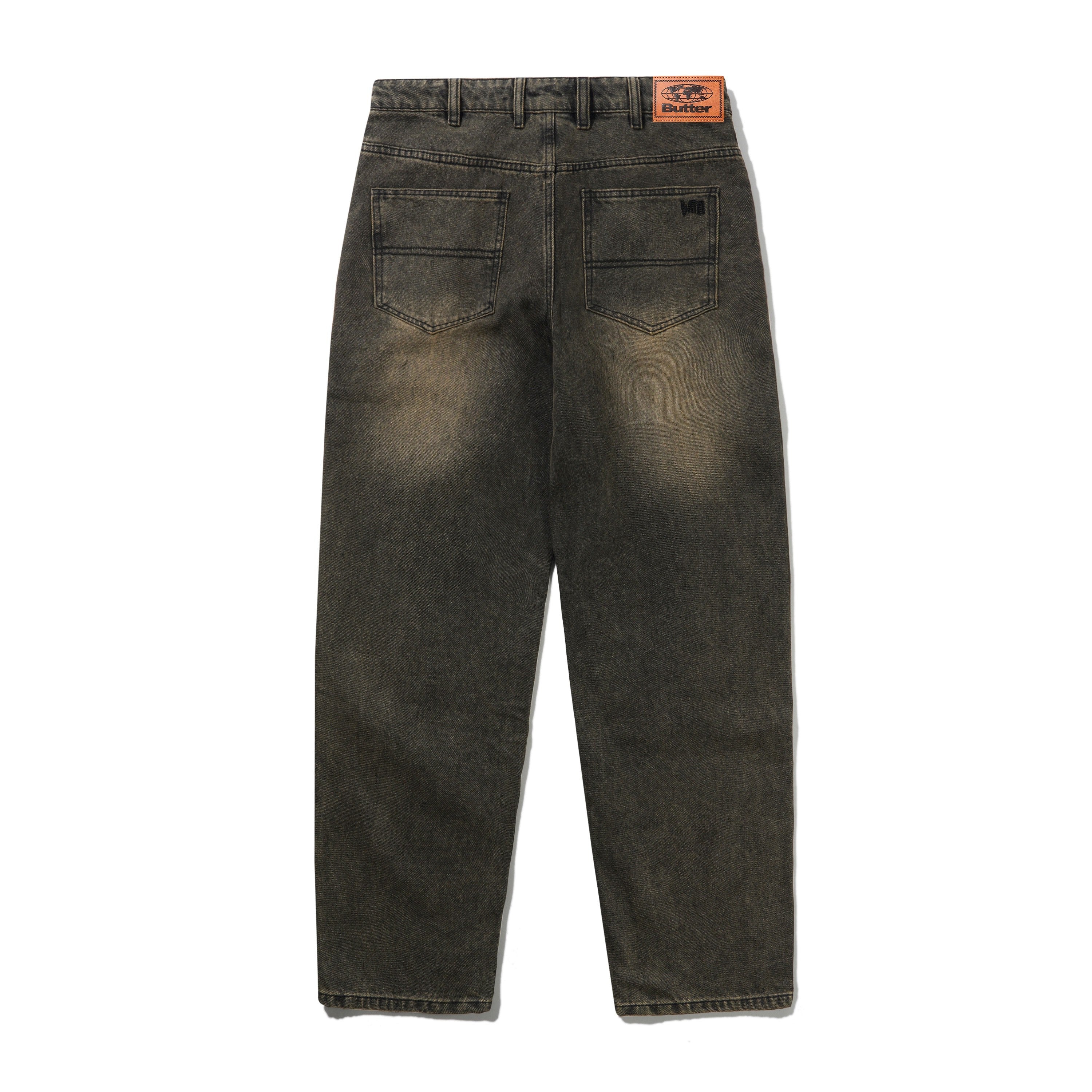 Straight Leg Denim Jeans, Brown Tint - Image 2