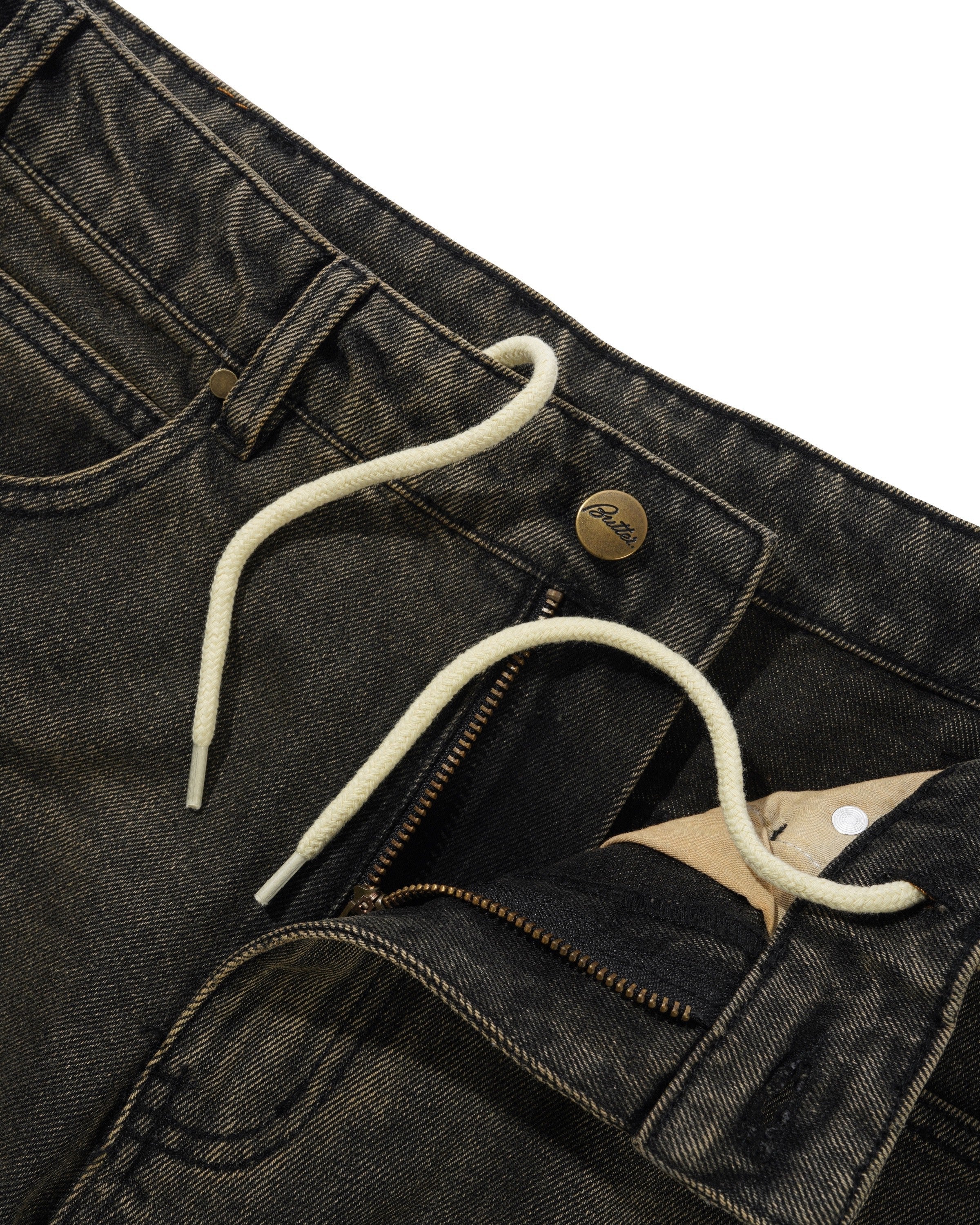 Straight Leg Denim Jeans, Brown Tint - Image 4