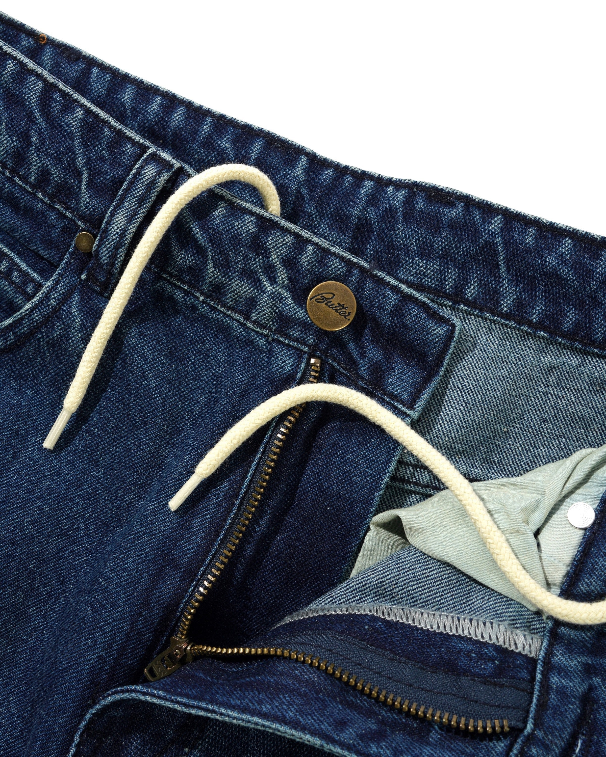 Straight Leg Denim Jeans, Distressed Indigo - Image 4