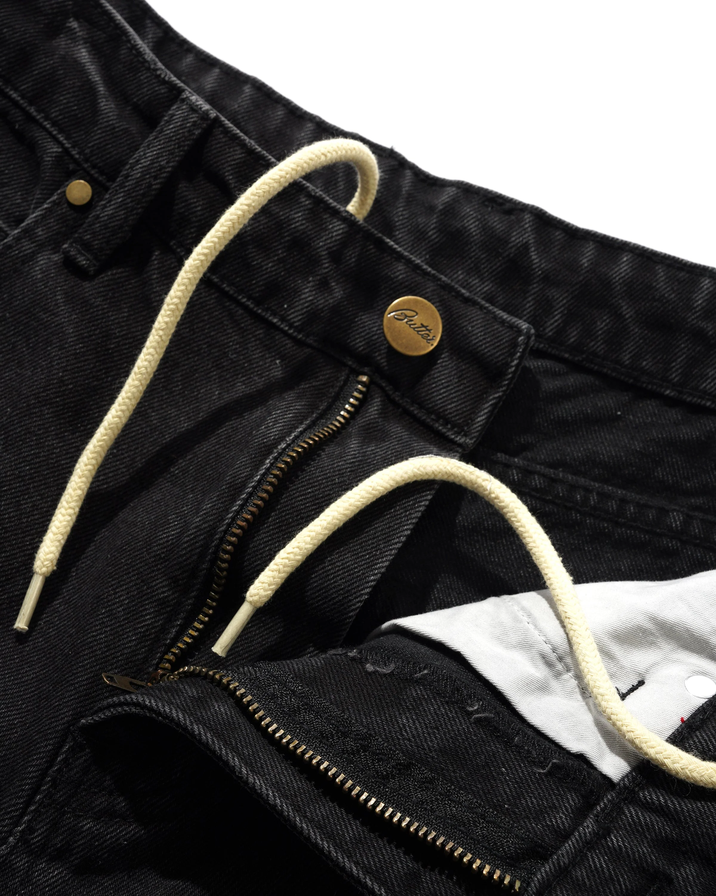 Straight Leg Denim Jeans, Washed Black - Image 3