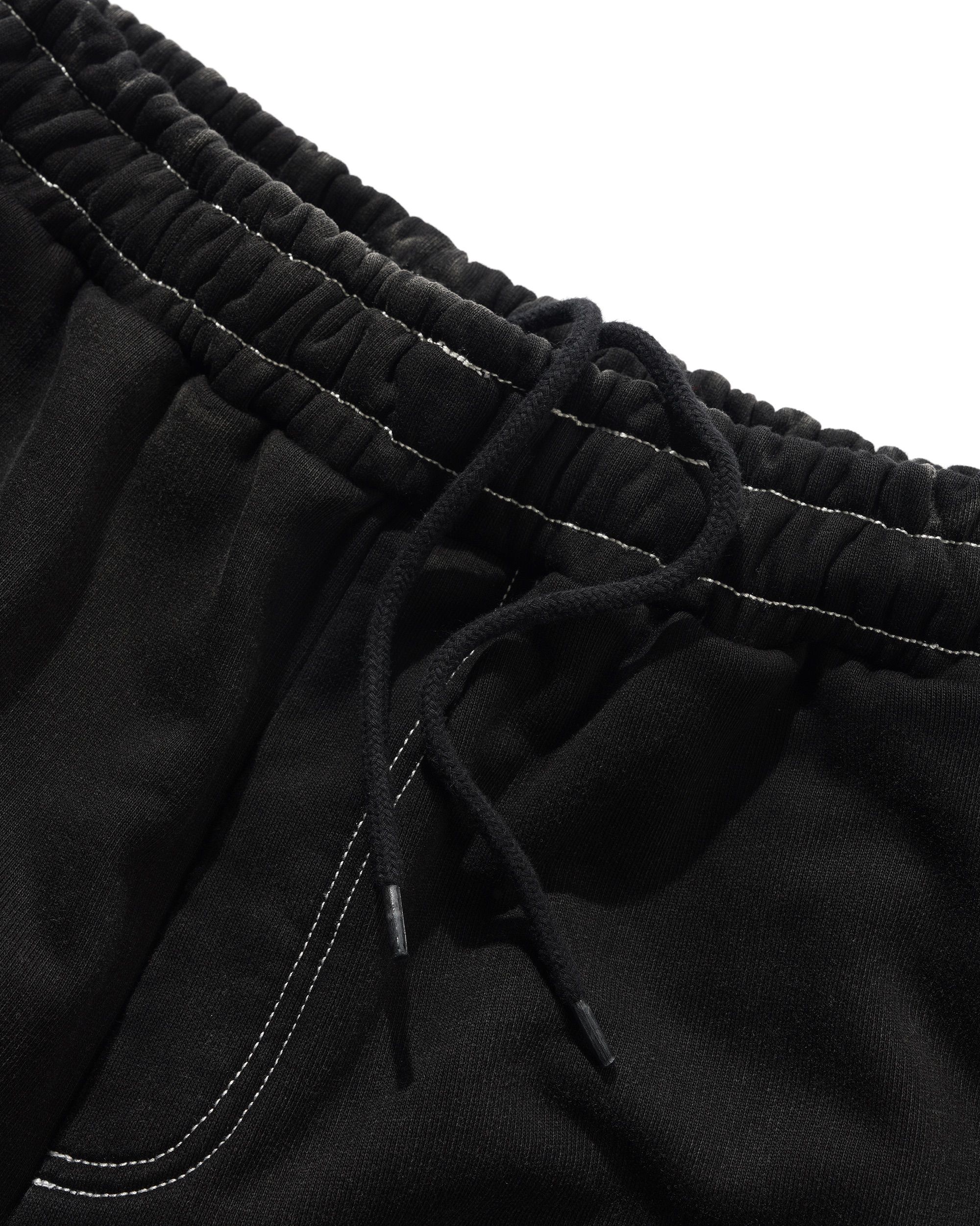 Strip Fleece Sweatpants, Washed Black - Image 3