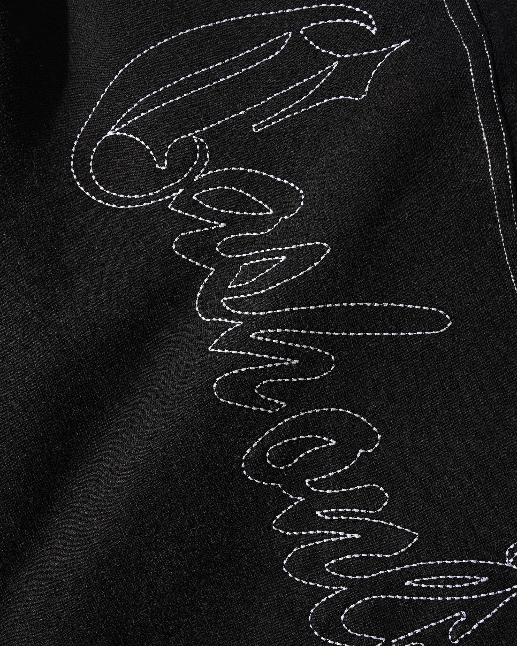 Strip Fleece Sweatpants, Washed Black - Image 4