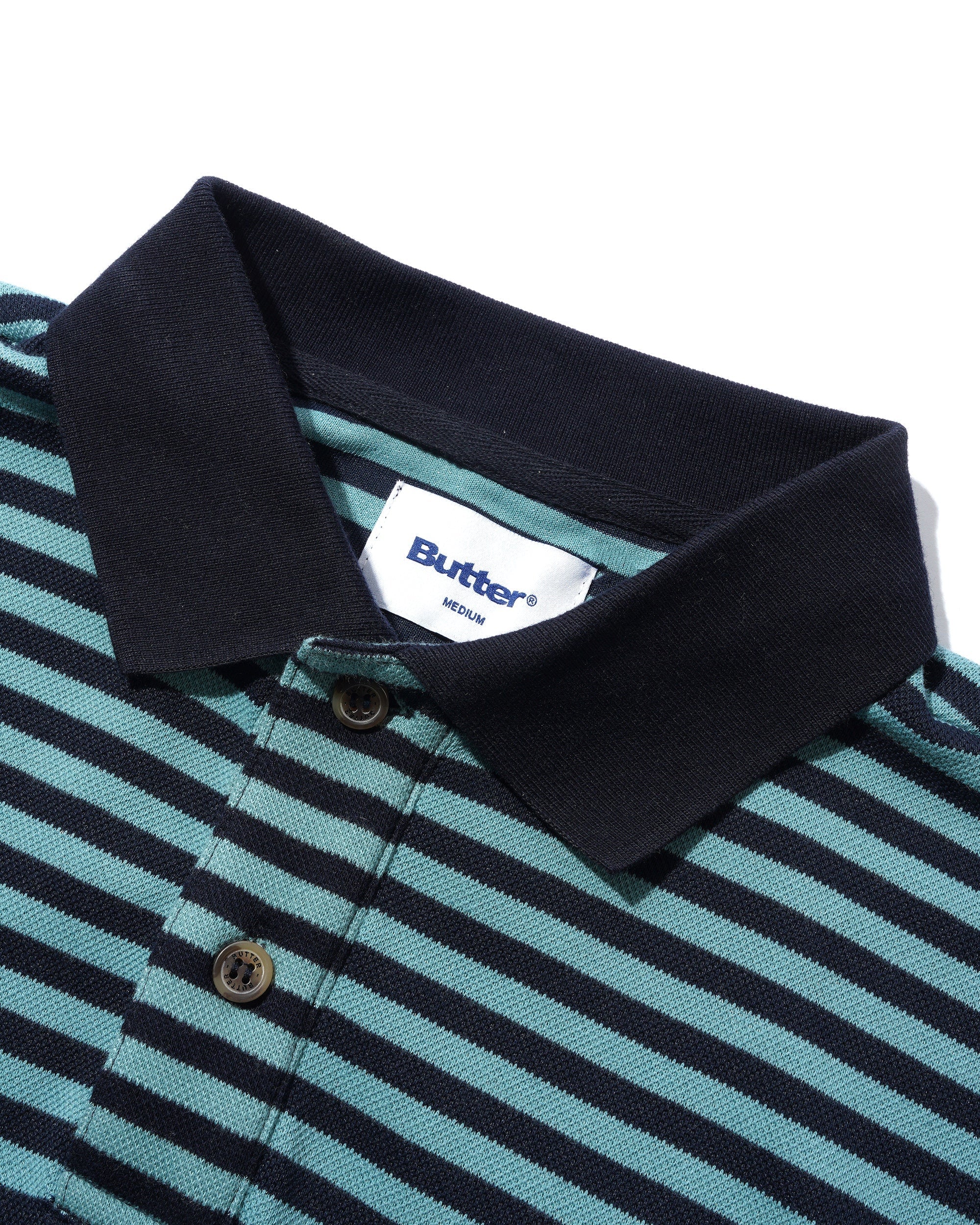 Stripe Polo Shirt, Navy / Marine - Image 3