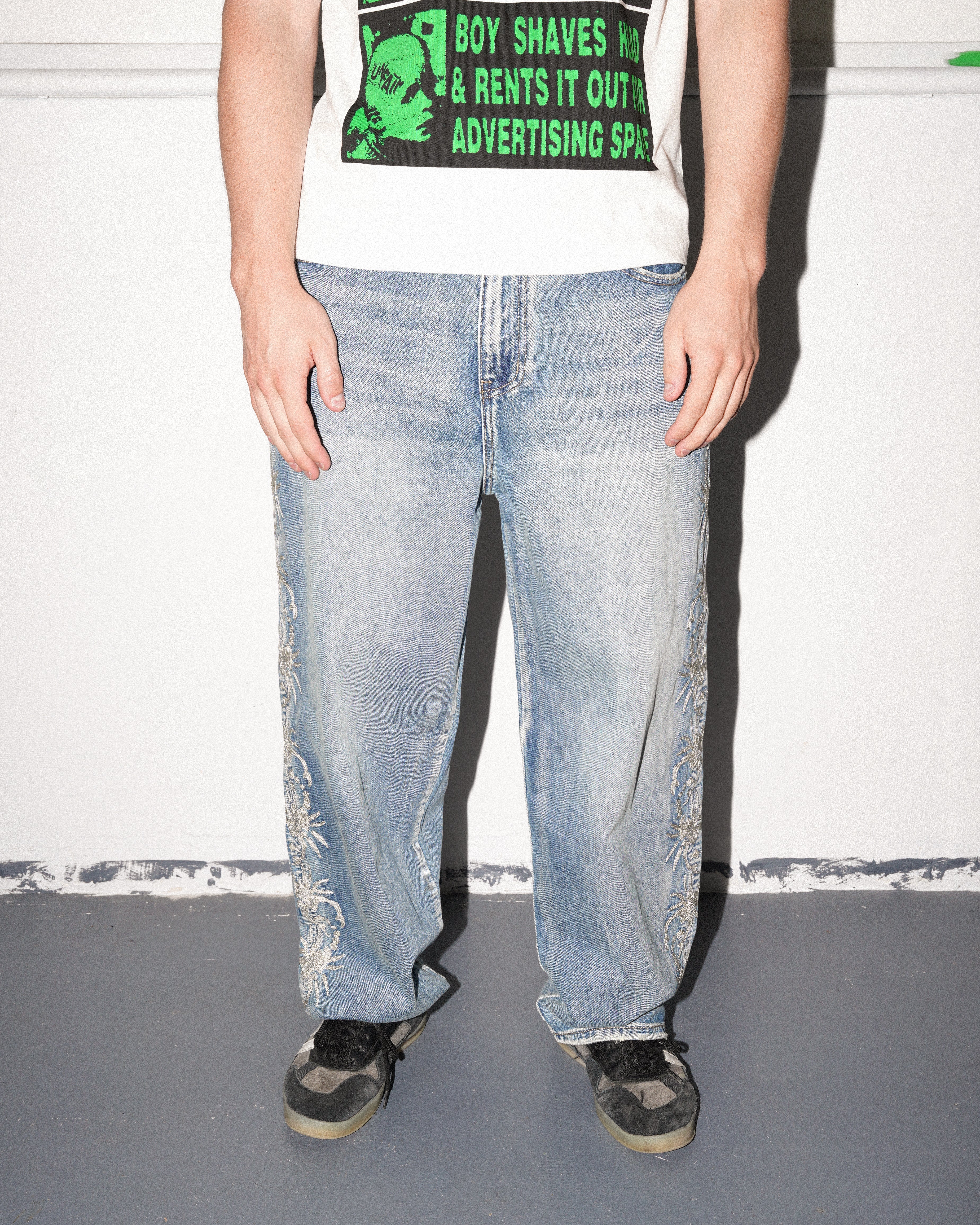Stripe Scorp Jeans, Light Wash - Image 5