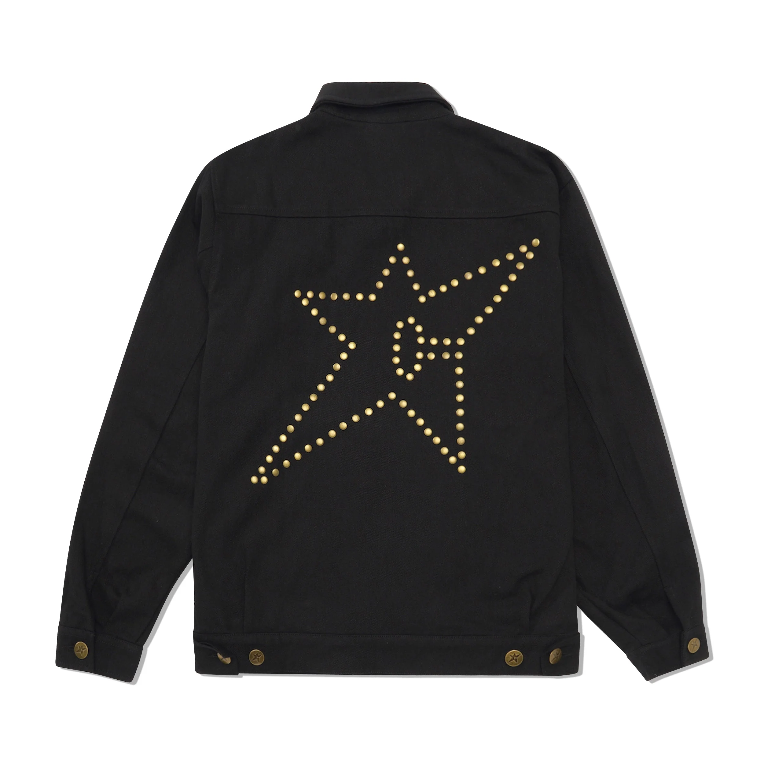 Studded Denim Jacket, Black - Image 2