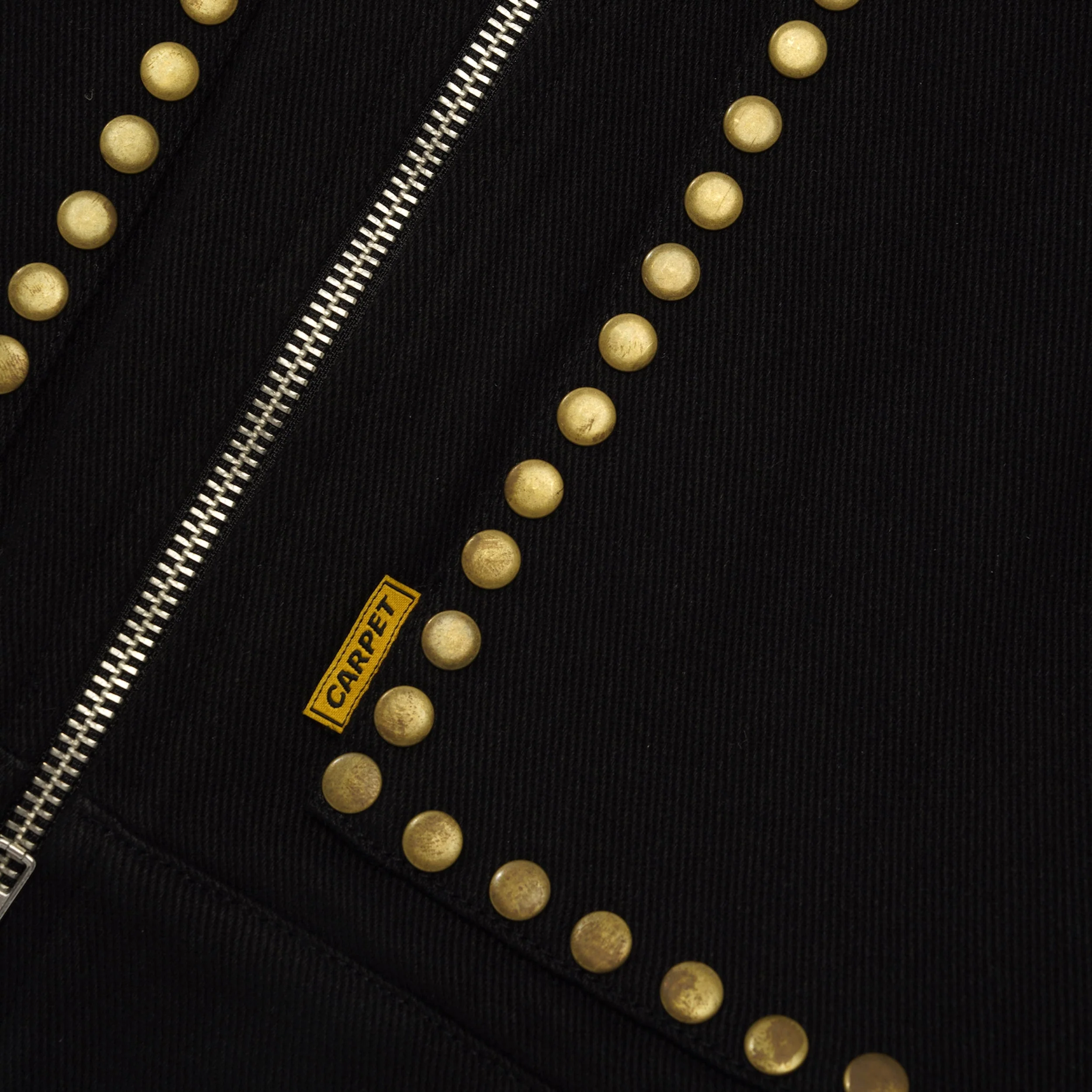 Studded Denim Jacket, Black - Image 3