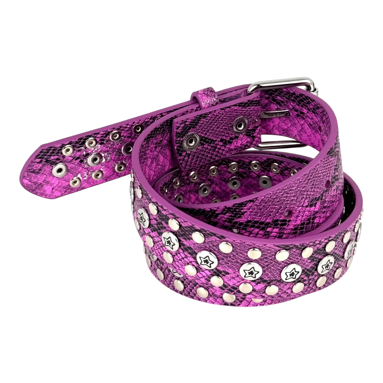 Studded Snake Belt, Pink - Image 2