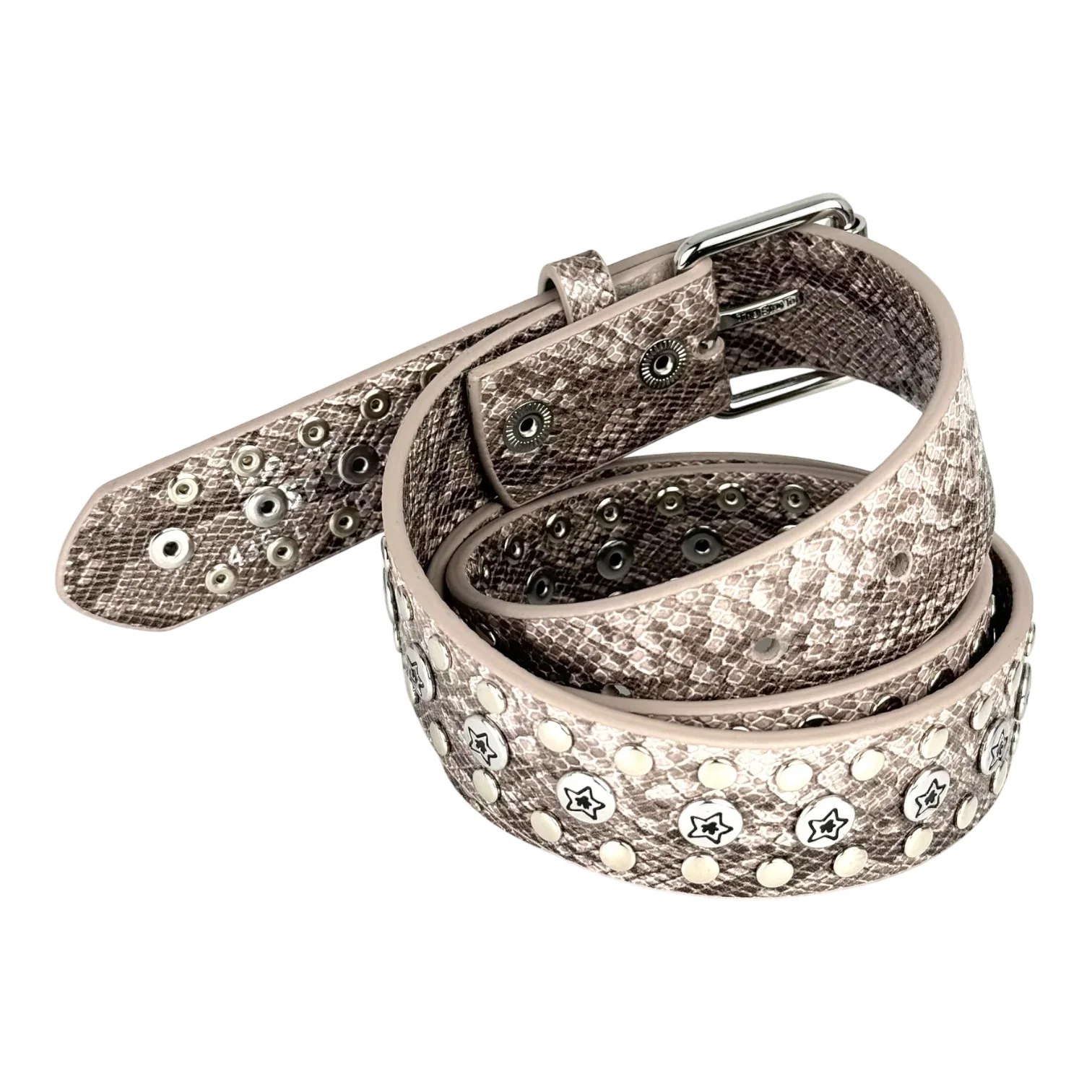 Studded Snake Belt, Sand - Image 2