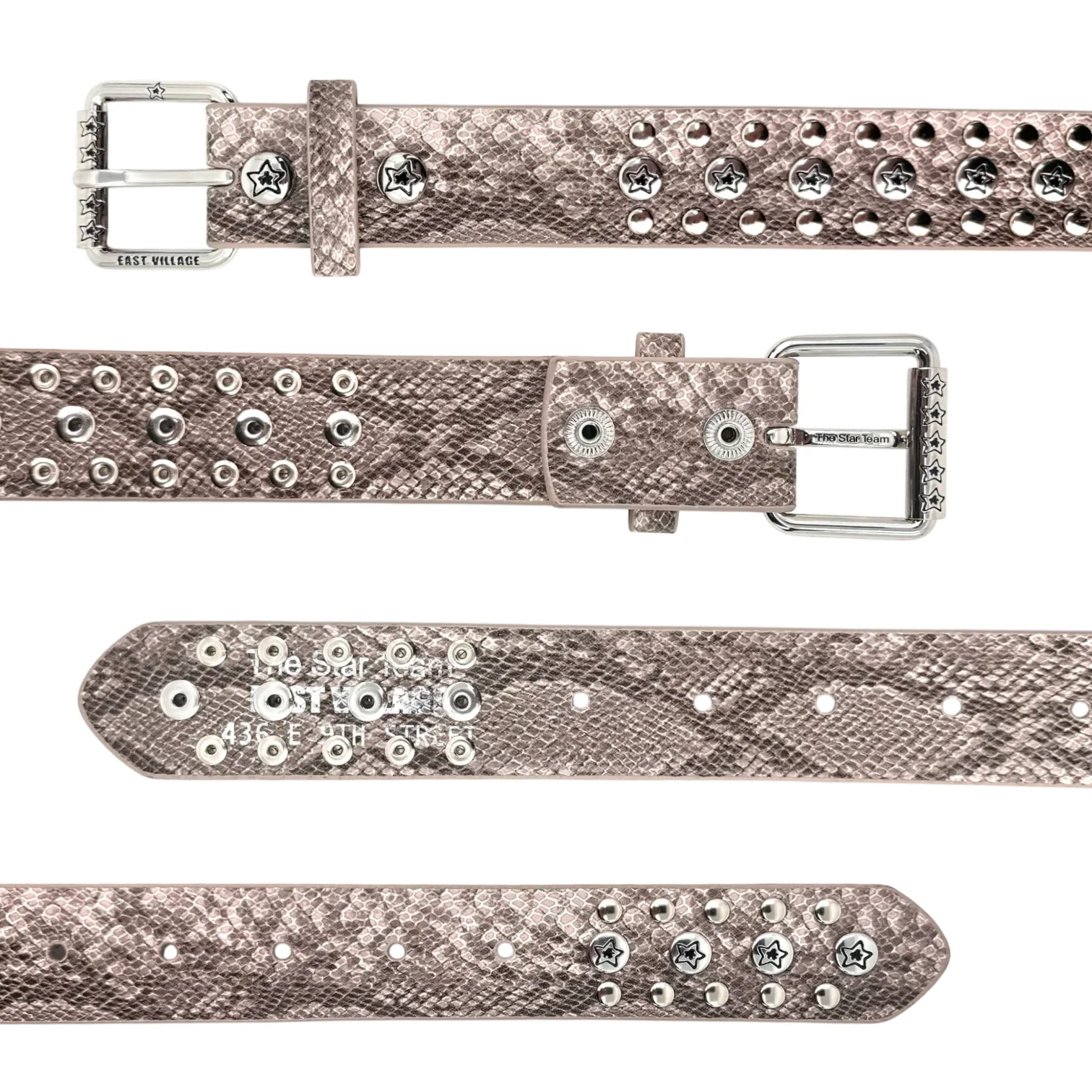 Studded Snake Belt, Sand - Image 3