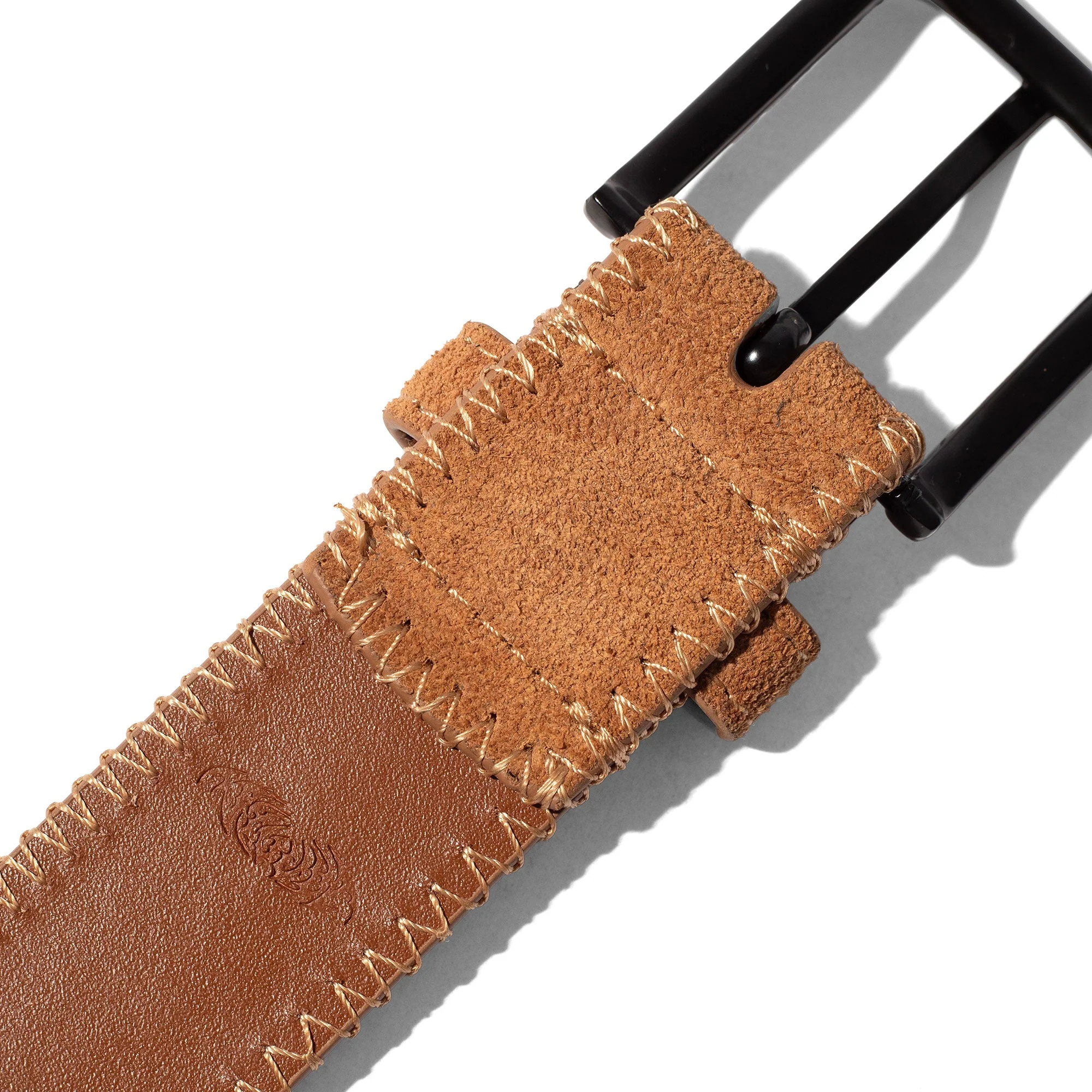 Suede Belt, Brown - Image 2