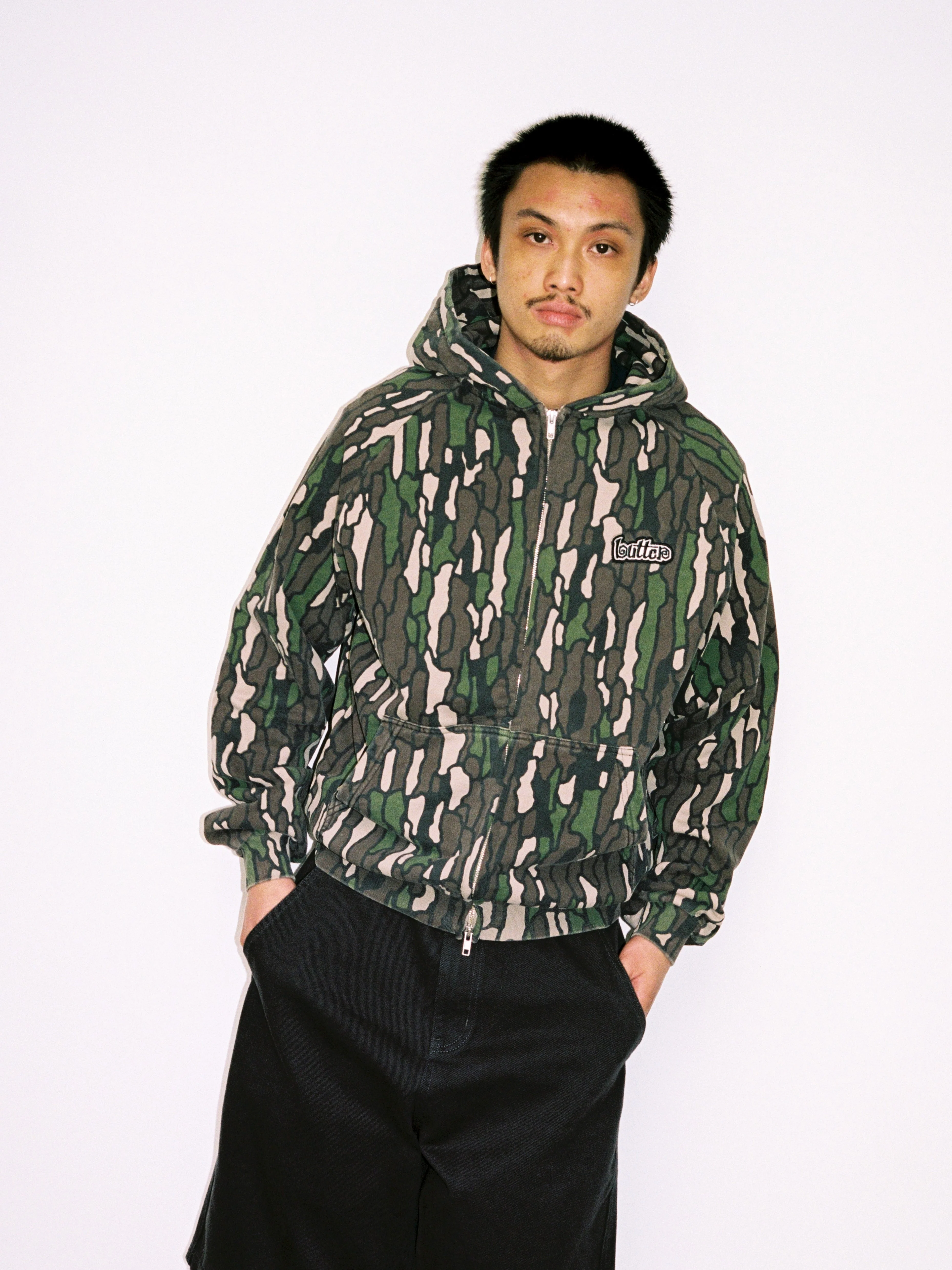 Swirl Zip-Thru Hood, Camo - Image 4