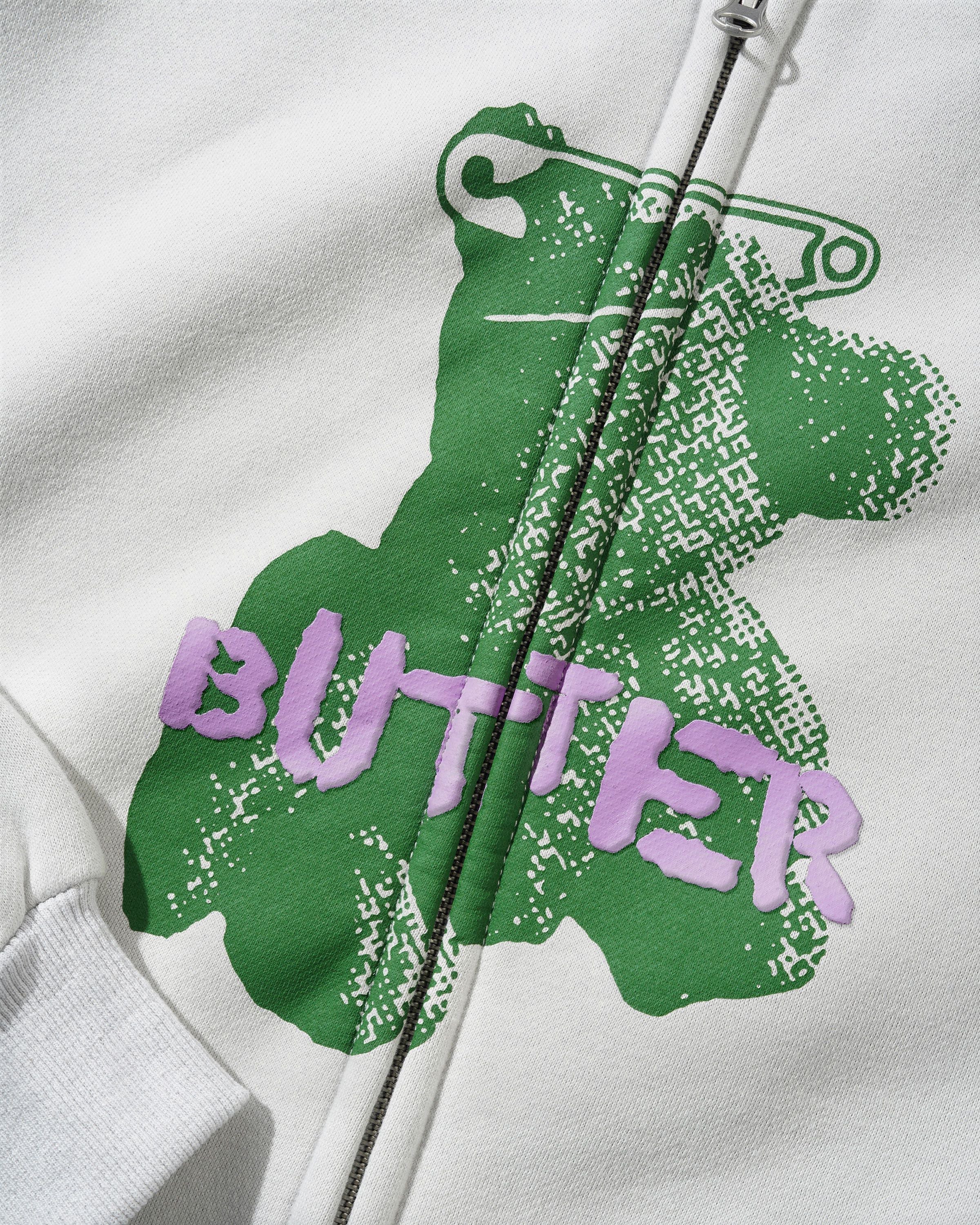 Teddy Bear Zip-Thru Hood, Cement - Image 2
