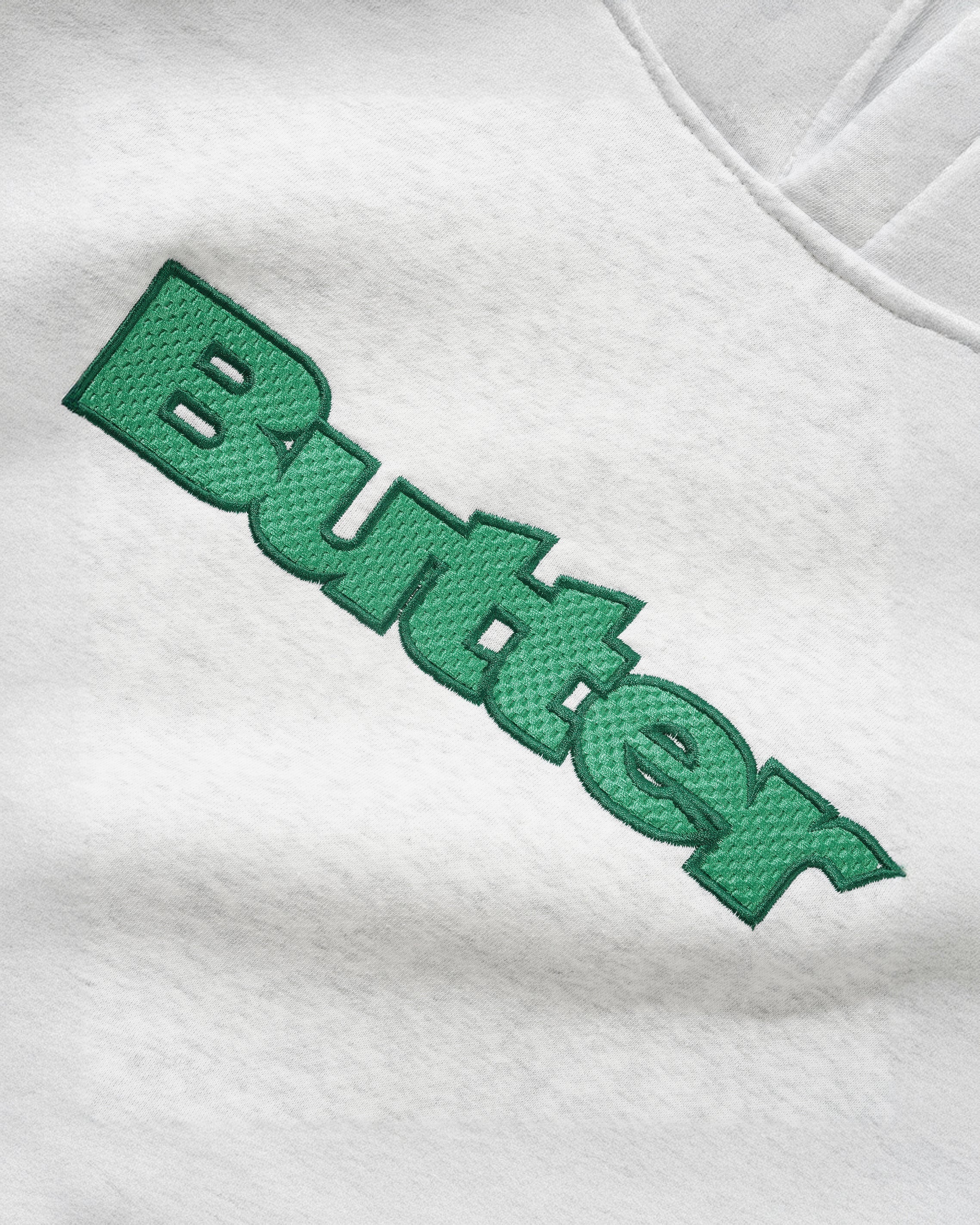 Textured Logo Pullover Hood, Ash - Image 2