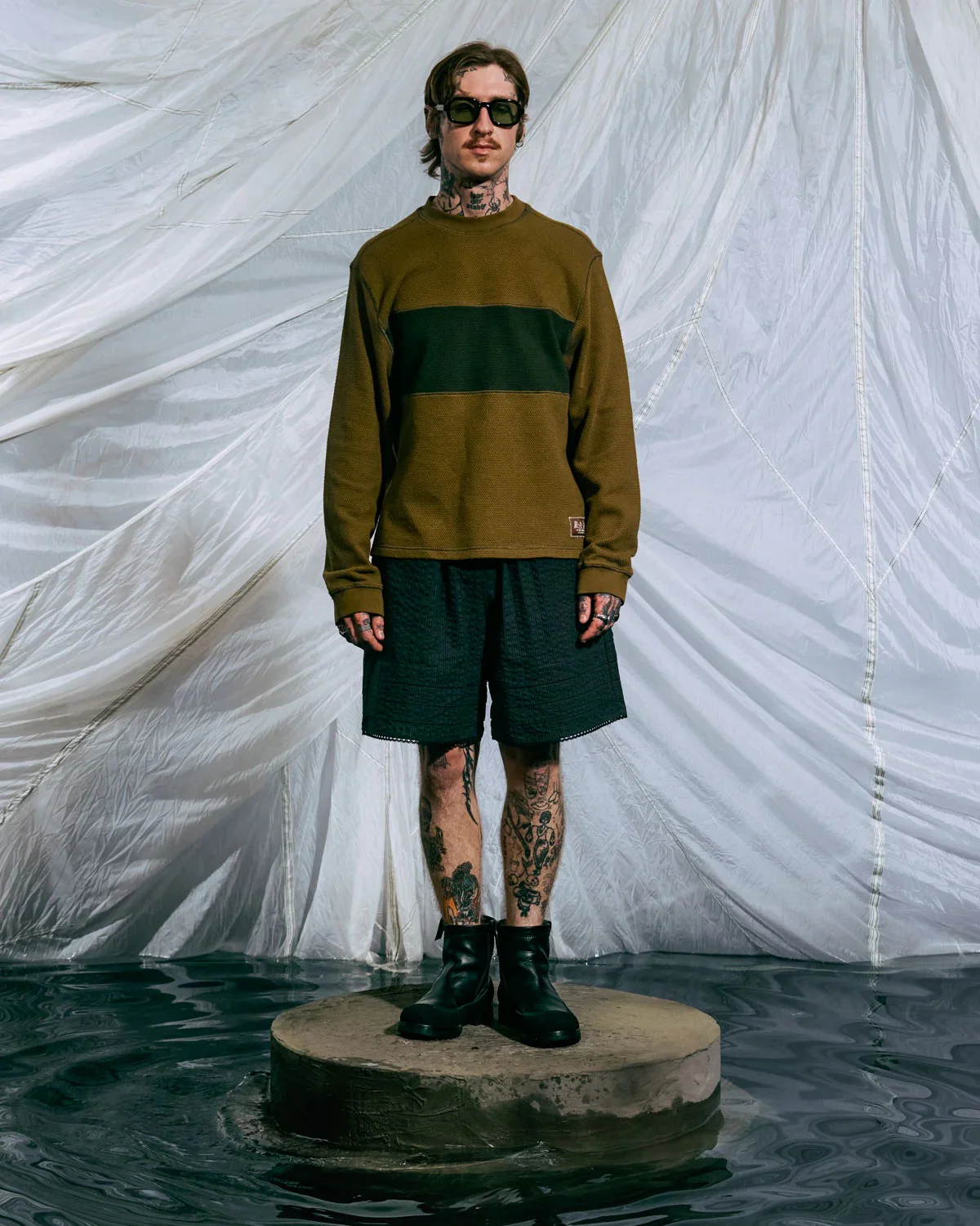 Thermal Long Sleeve Tee, Olive - Image 4