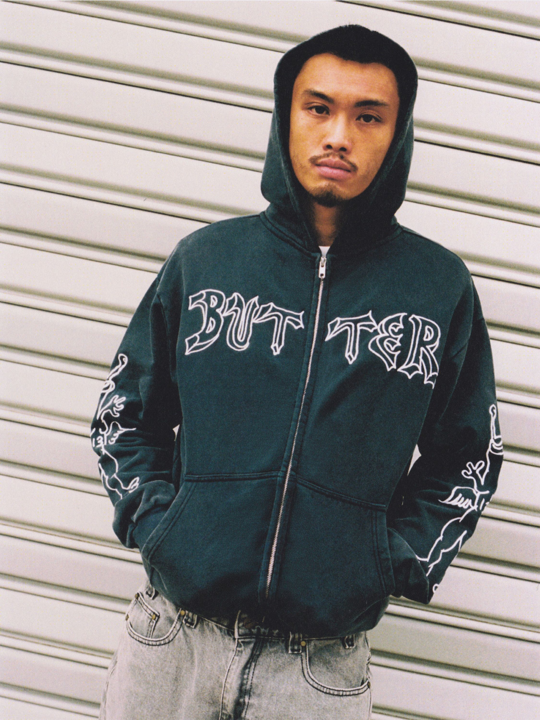 Thirteen Zip-Thru Hood, Washed Navy - Image 5