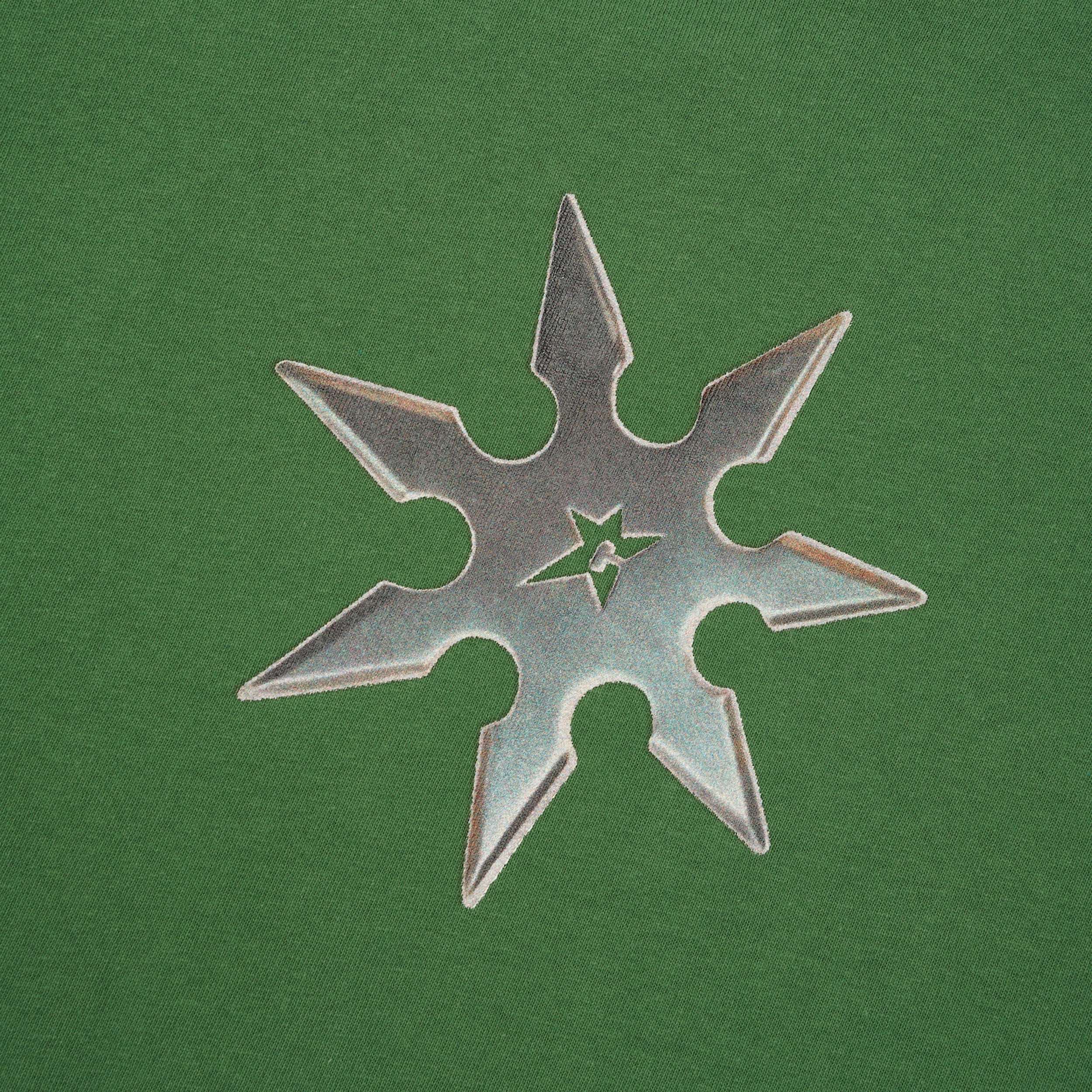 Throwing Star Tee, Green - Image 2