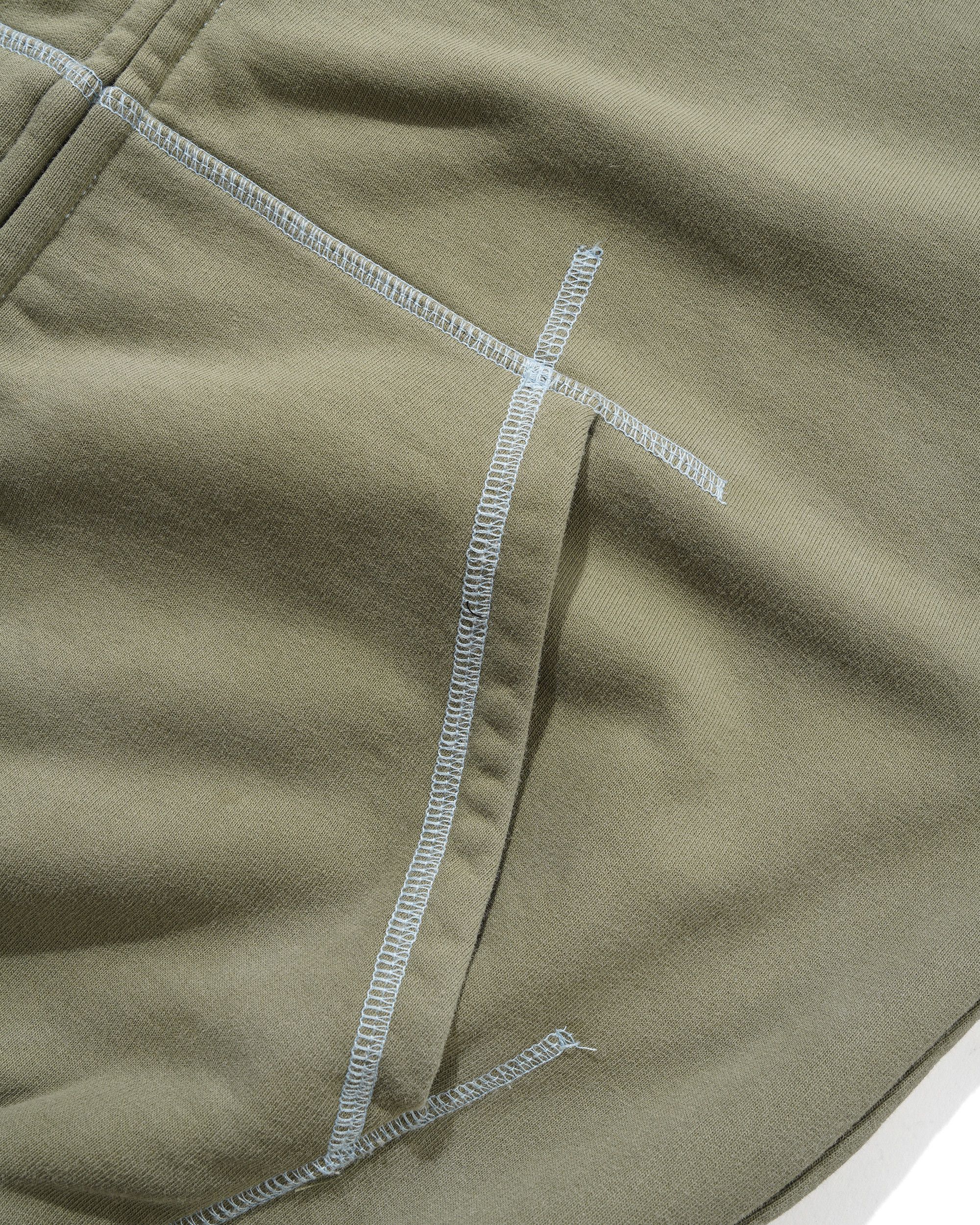 Trail Stitch Zip-Thru Hood, Washed Dull Army - Image 3