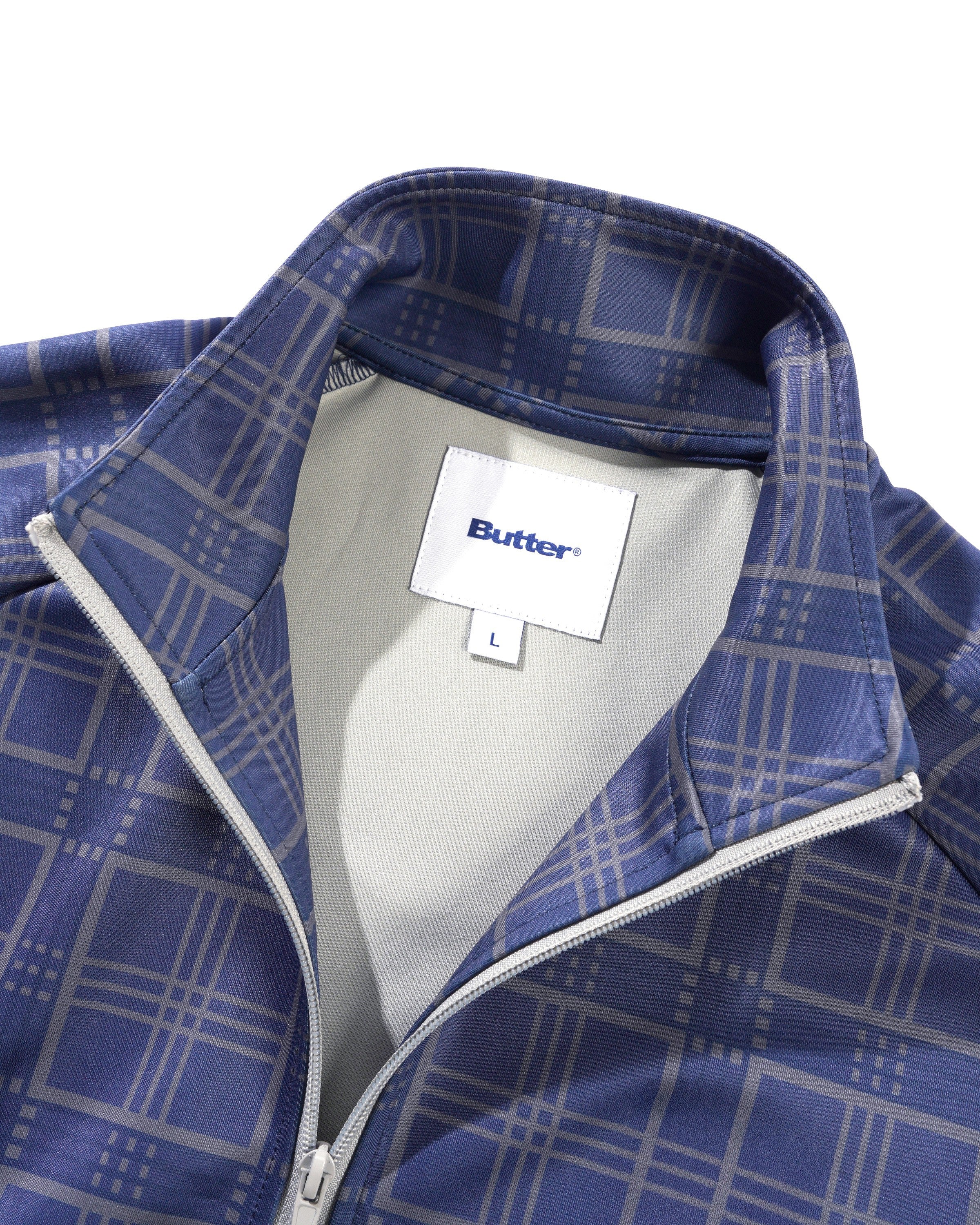 Tricot Jacket, Navy Plaid - Image 3