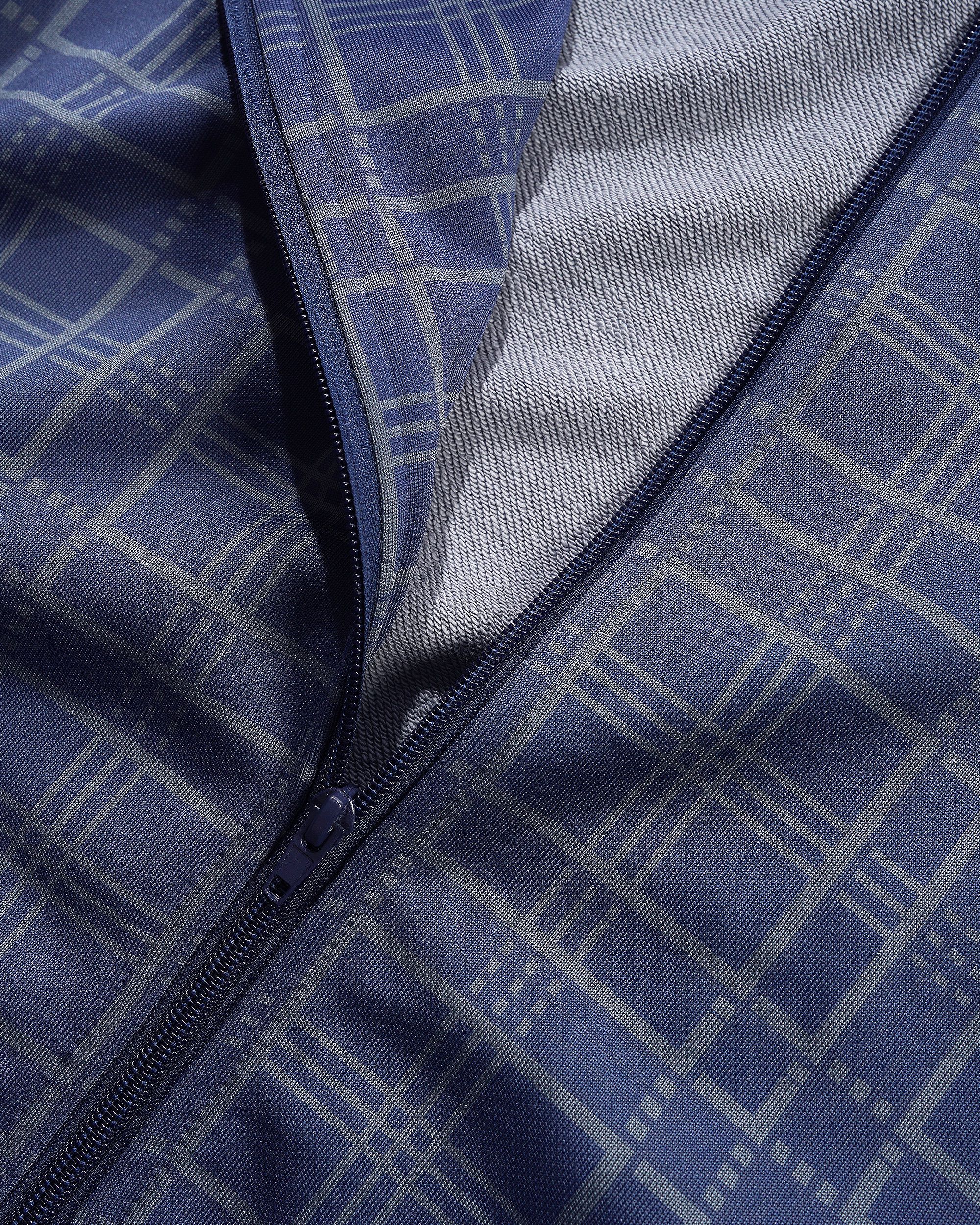 Tricot Jacket, Navy Plaid - Image 4