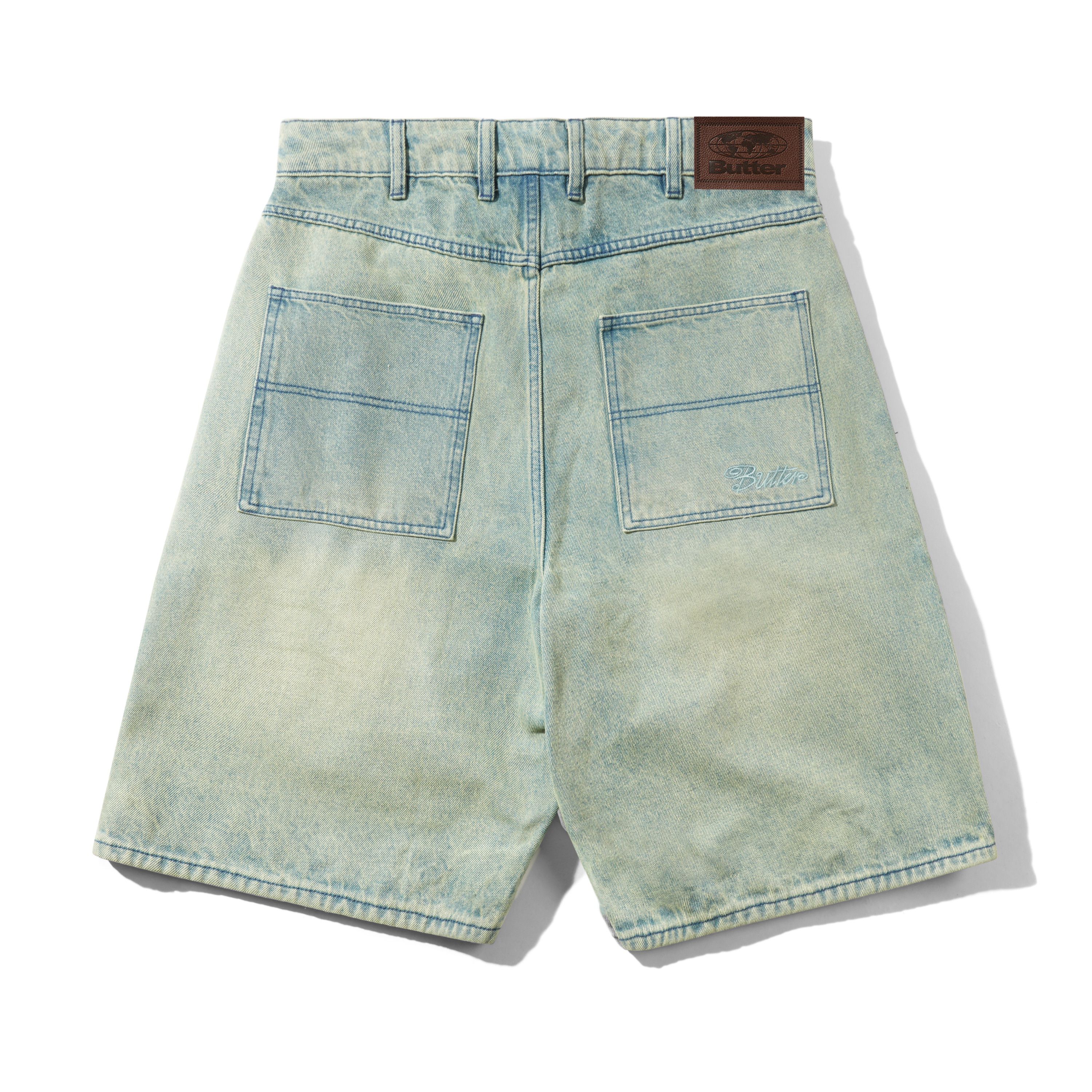 Trim Denim Shorts, Sunfade Blue - Image 2