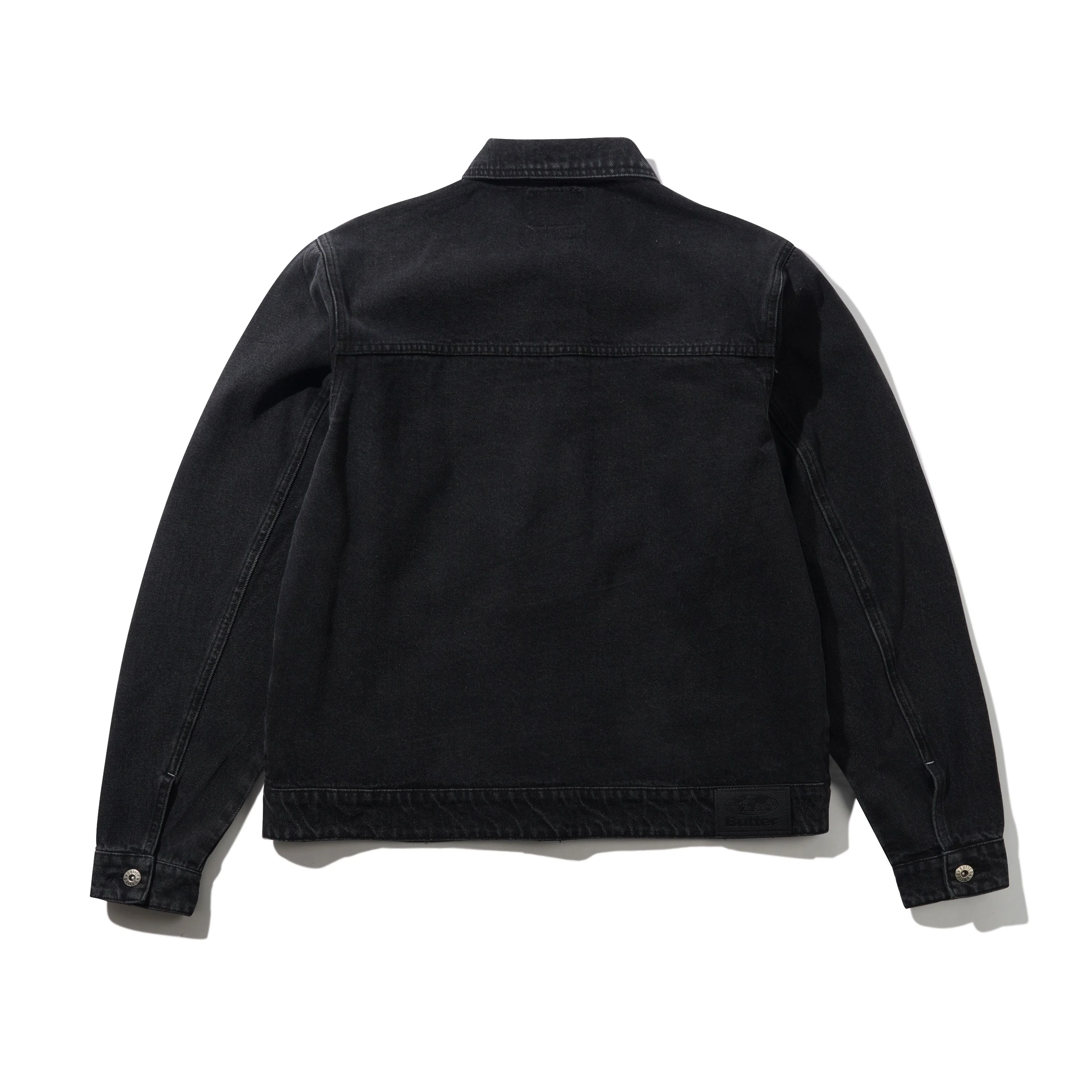 Trucker Denim Jacket, Washed Black - Image 2