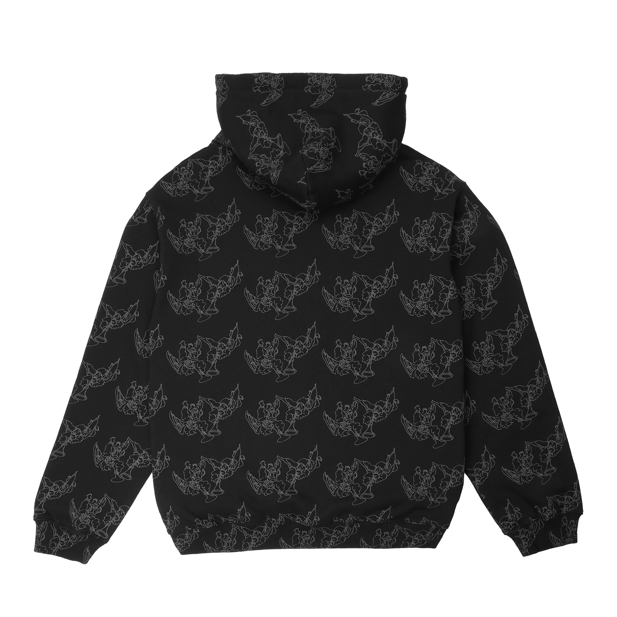 Trumpets Zip-Thru Pullover Hood, Black - Image 2