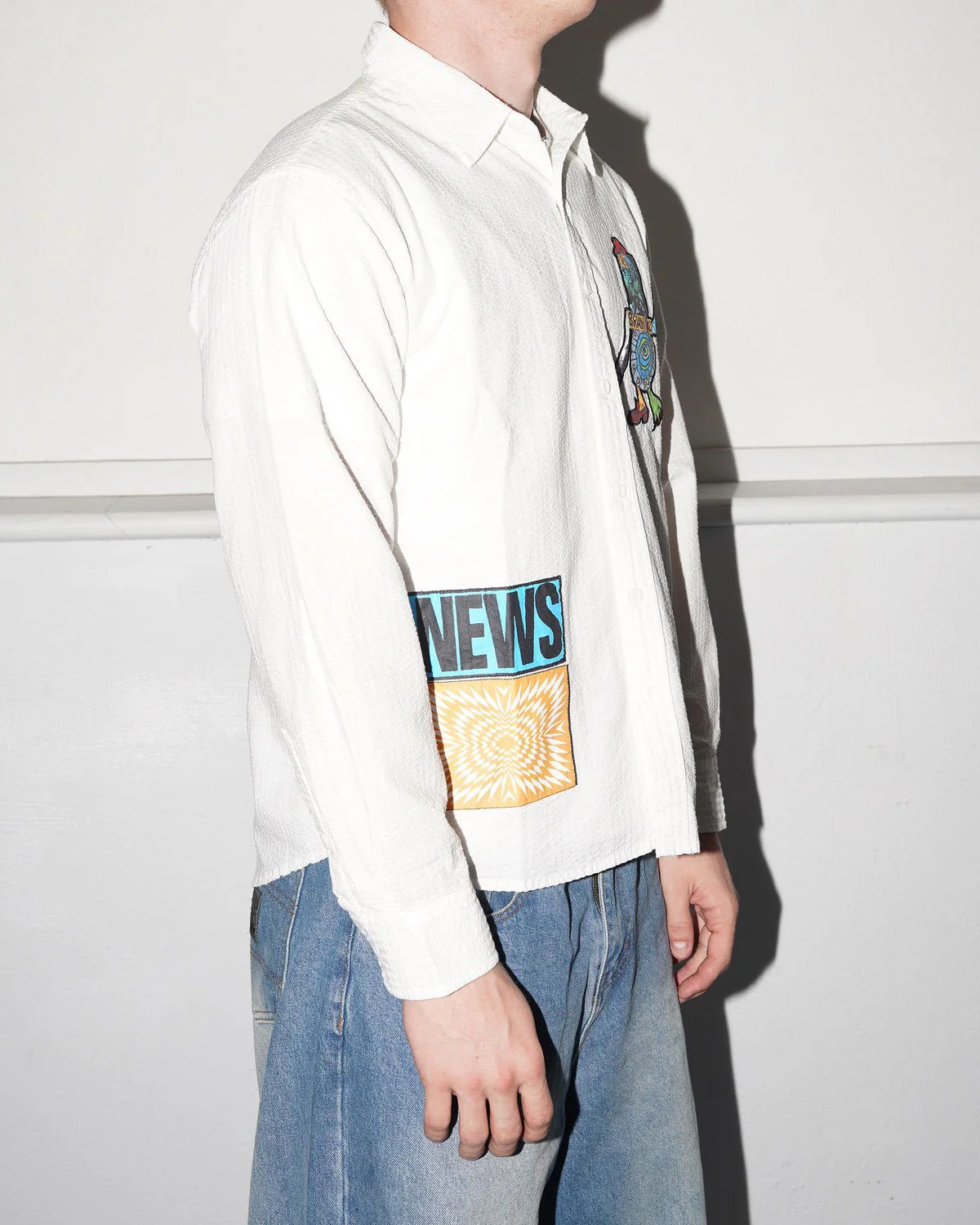 Truth Now Seersucker Shirt, White - Image 5