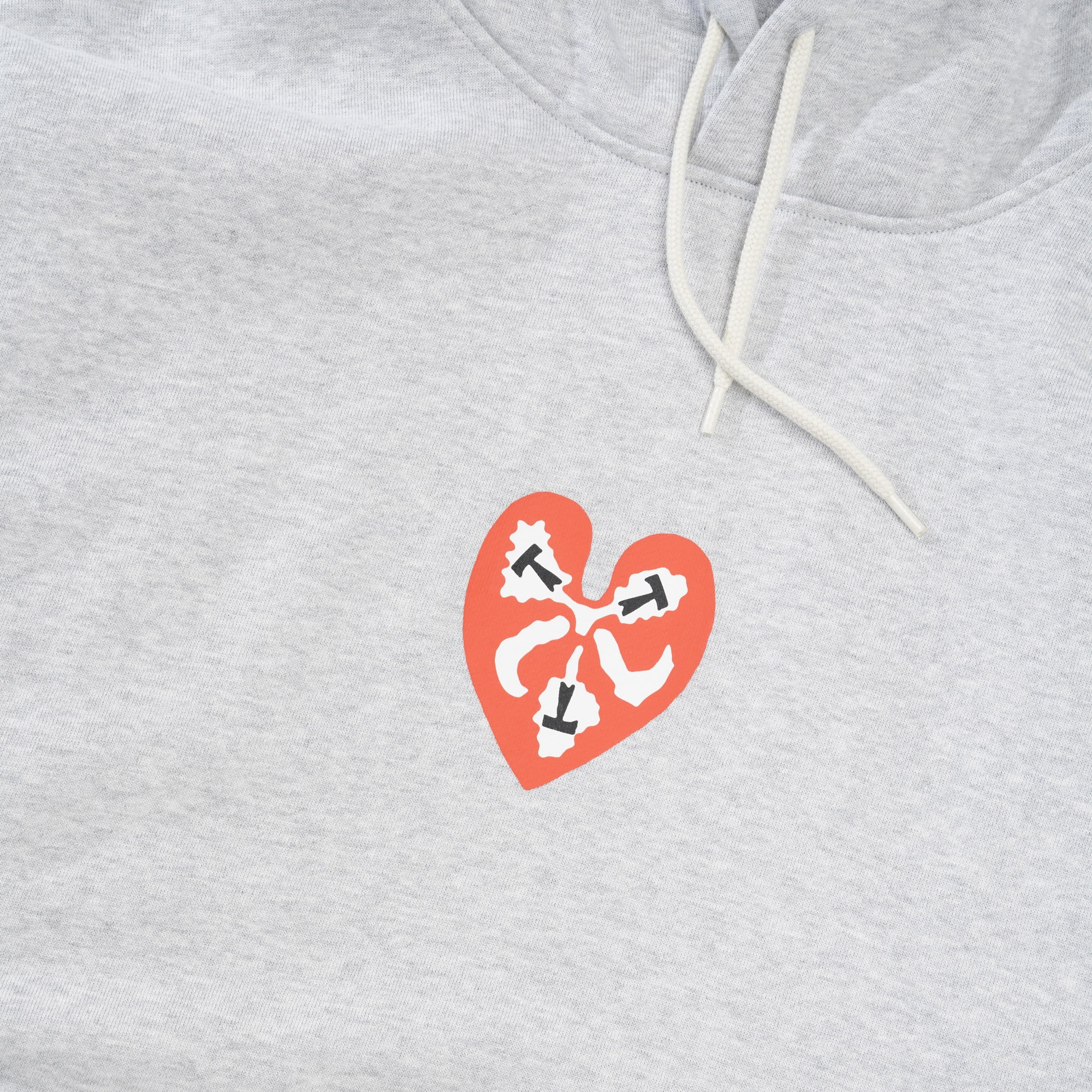 TTT Heart Pullover Hood, Heather Grey - Image 2